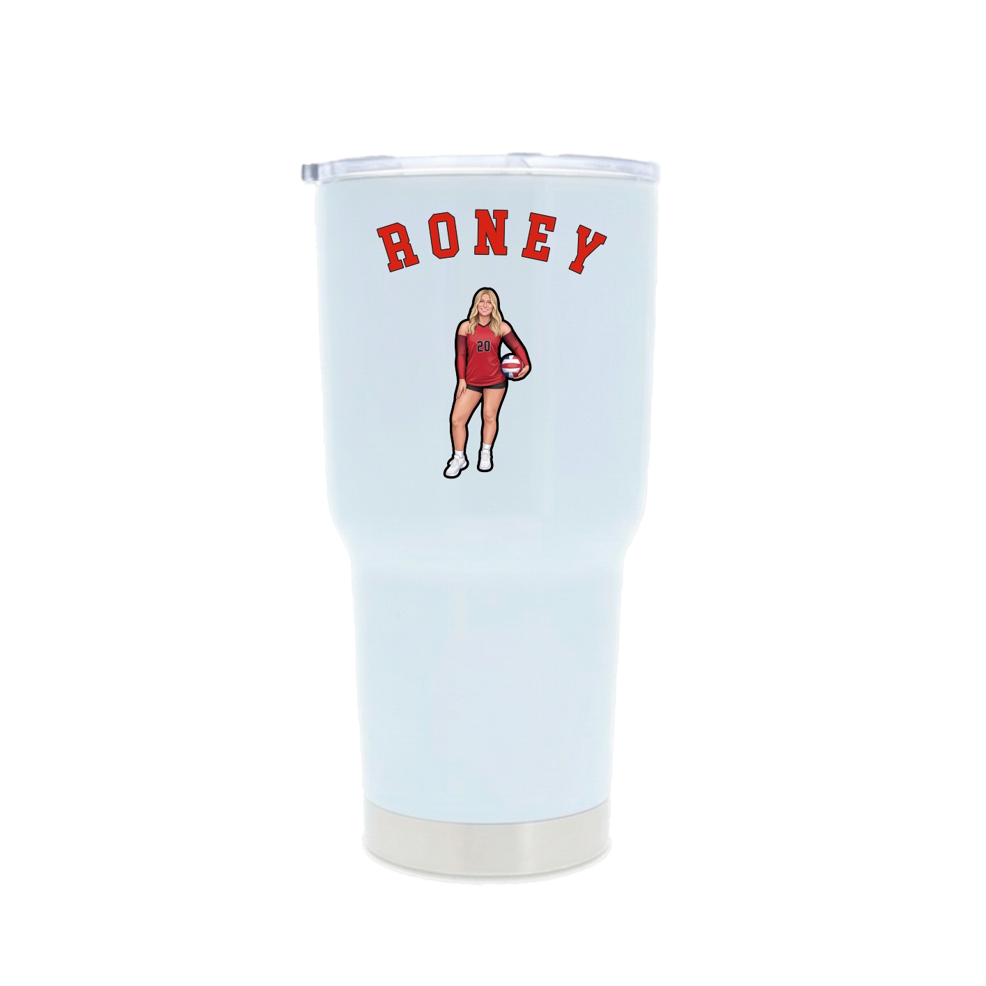 30oz Stainless Steel Tumbler — Shirsey Arch in White
