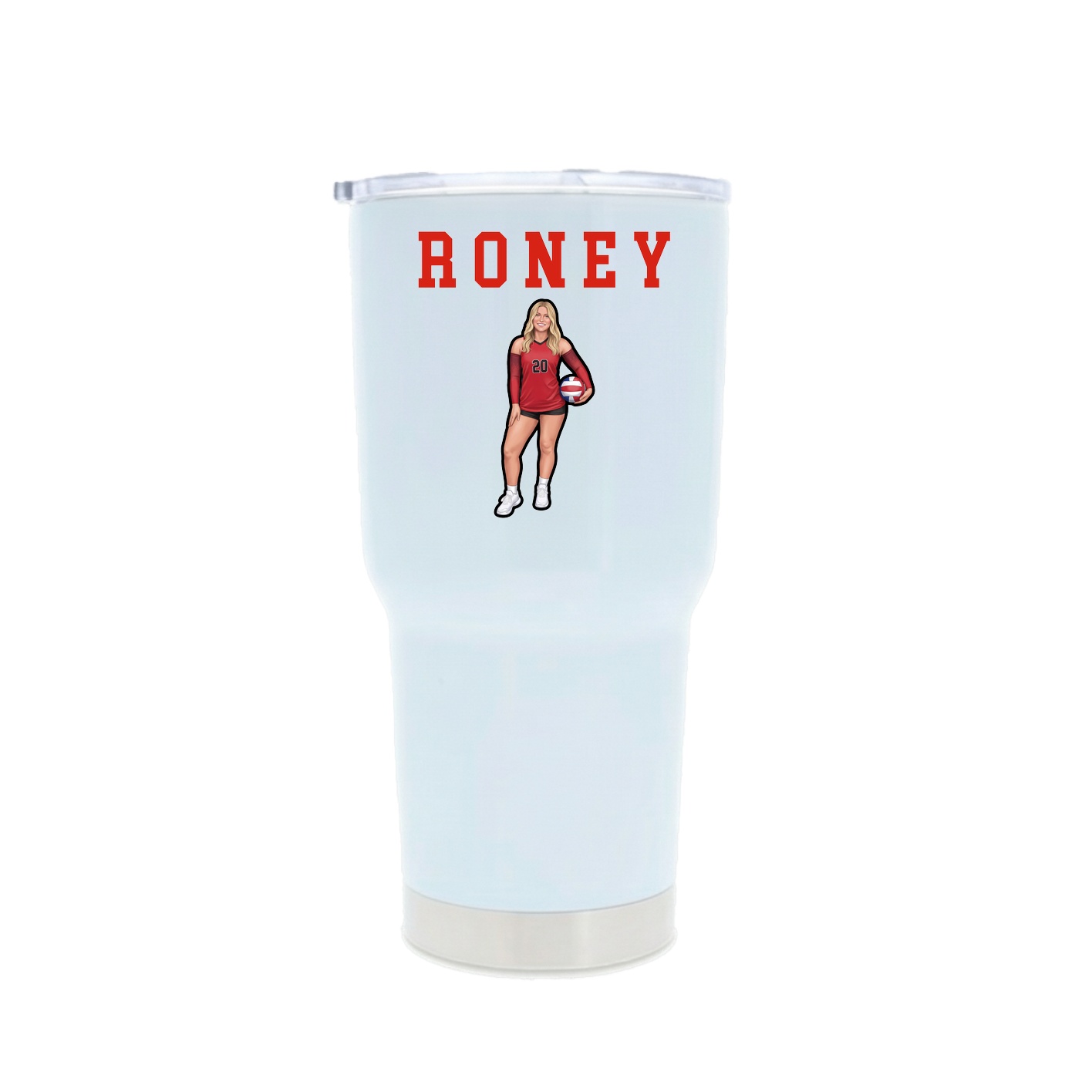 30oz Stainless Steel Tumbler — Shirsey in White