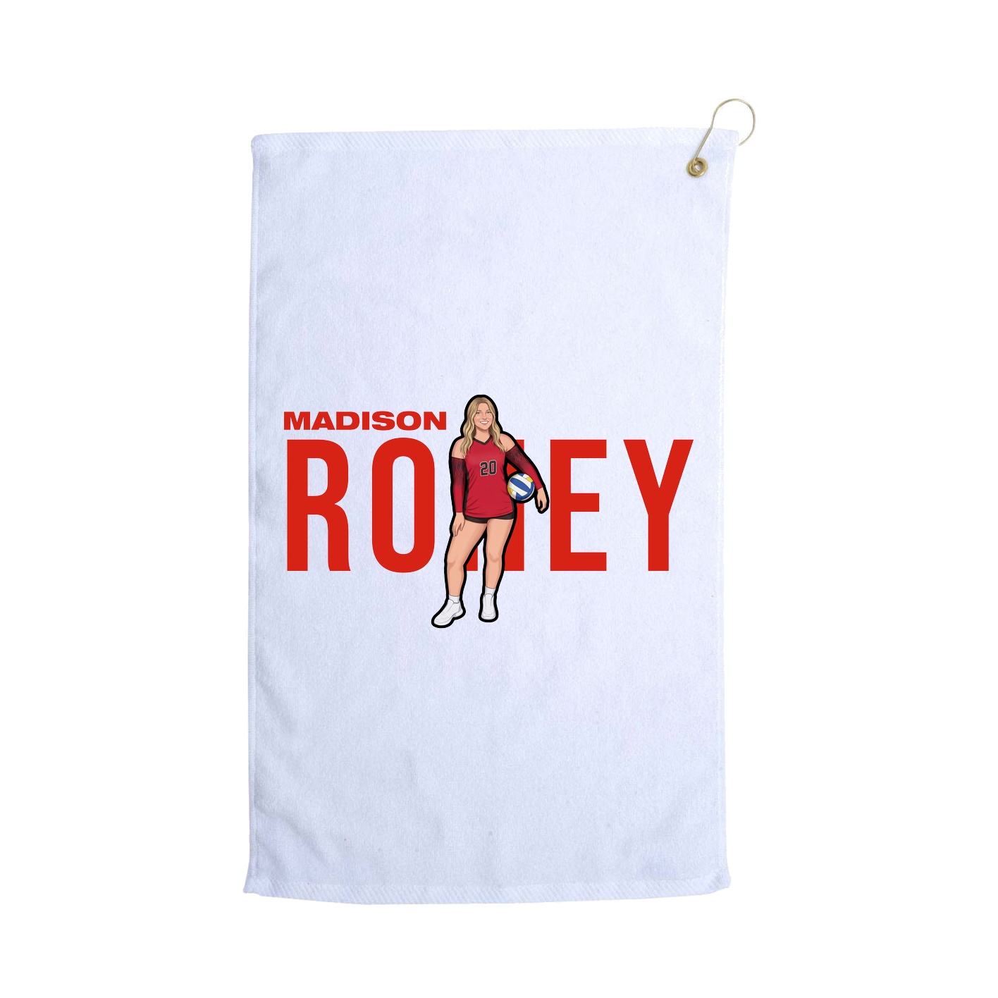 Golf Towel — Player Name in White