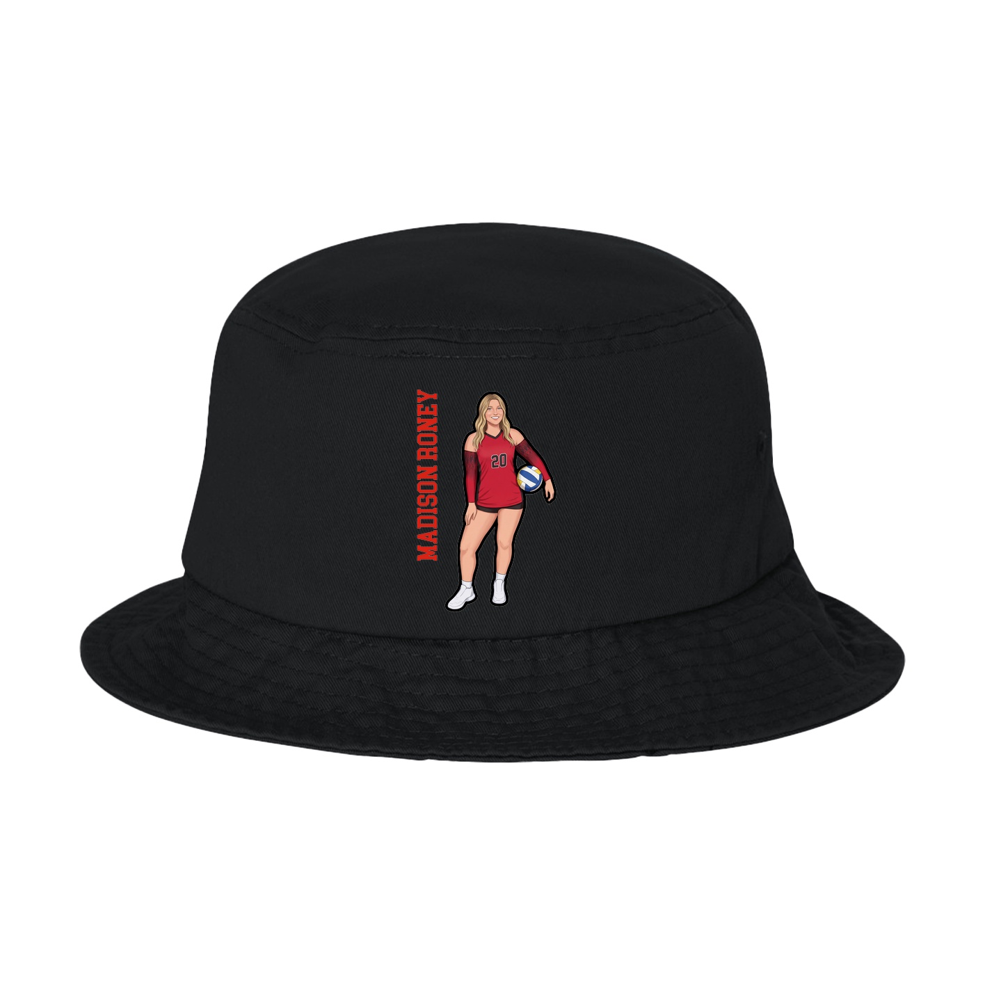 Bucket Cap — Name Vertical in Black