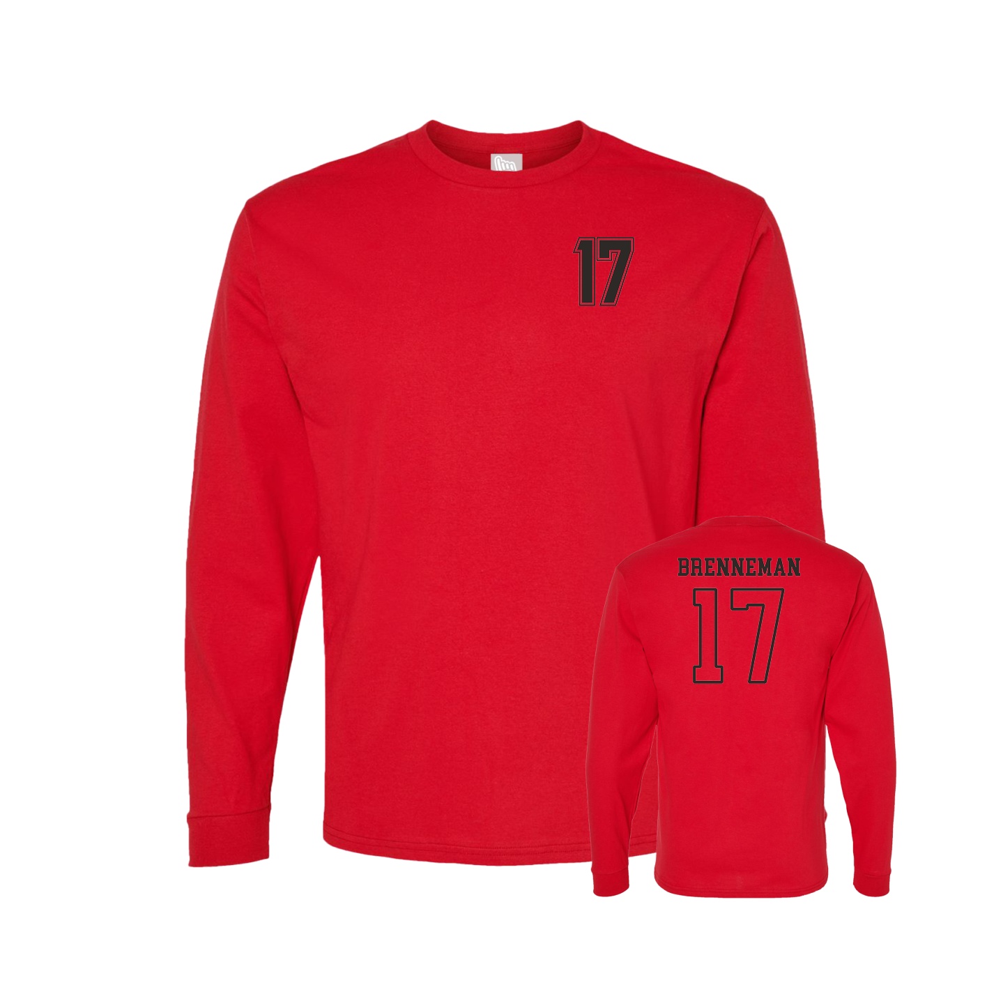 Long Sleeve Tee — Chest Back in Red