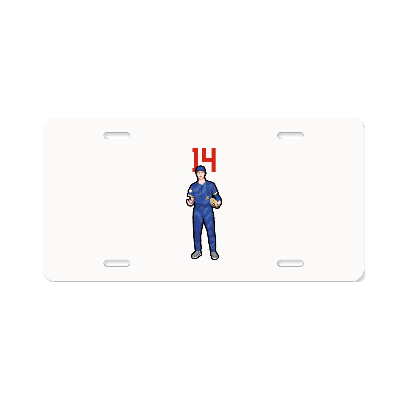 License Plate — Number Top in Classic