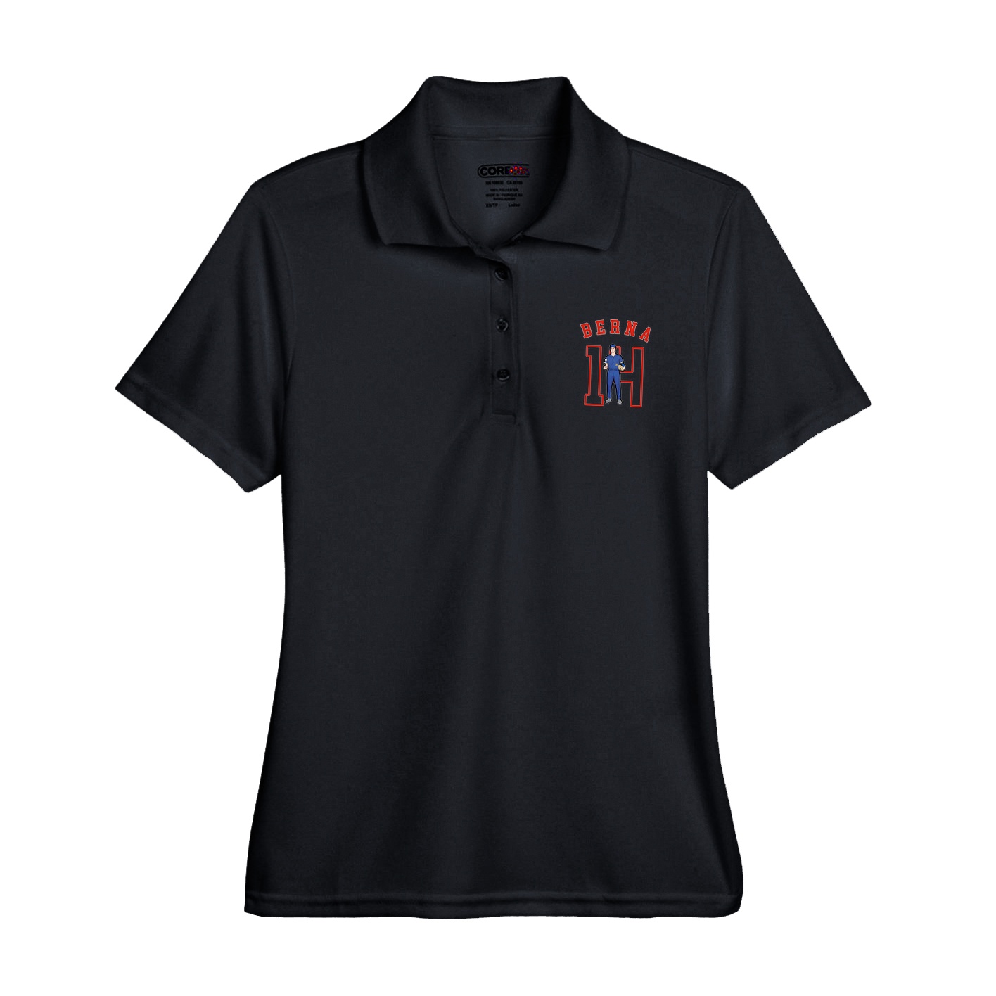 Womens Performance Polo — Shirsey Arch in Black