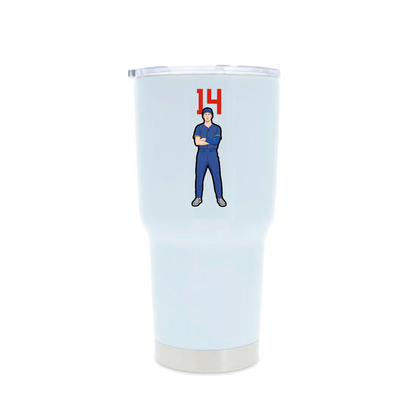 30oz Stainless Steel Tumbler — Number Top in White