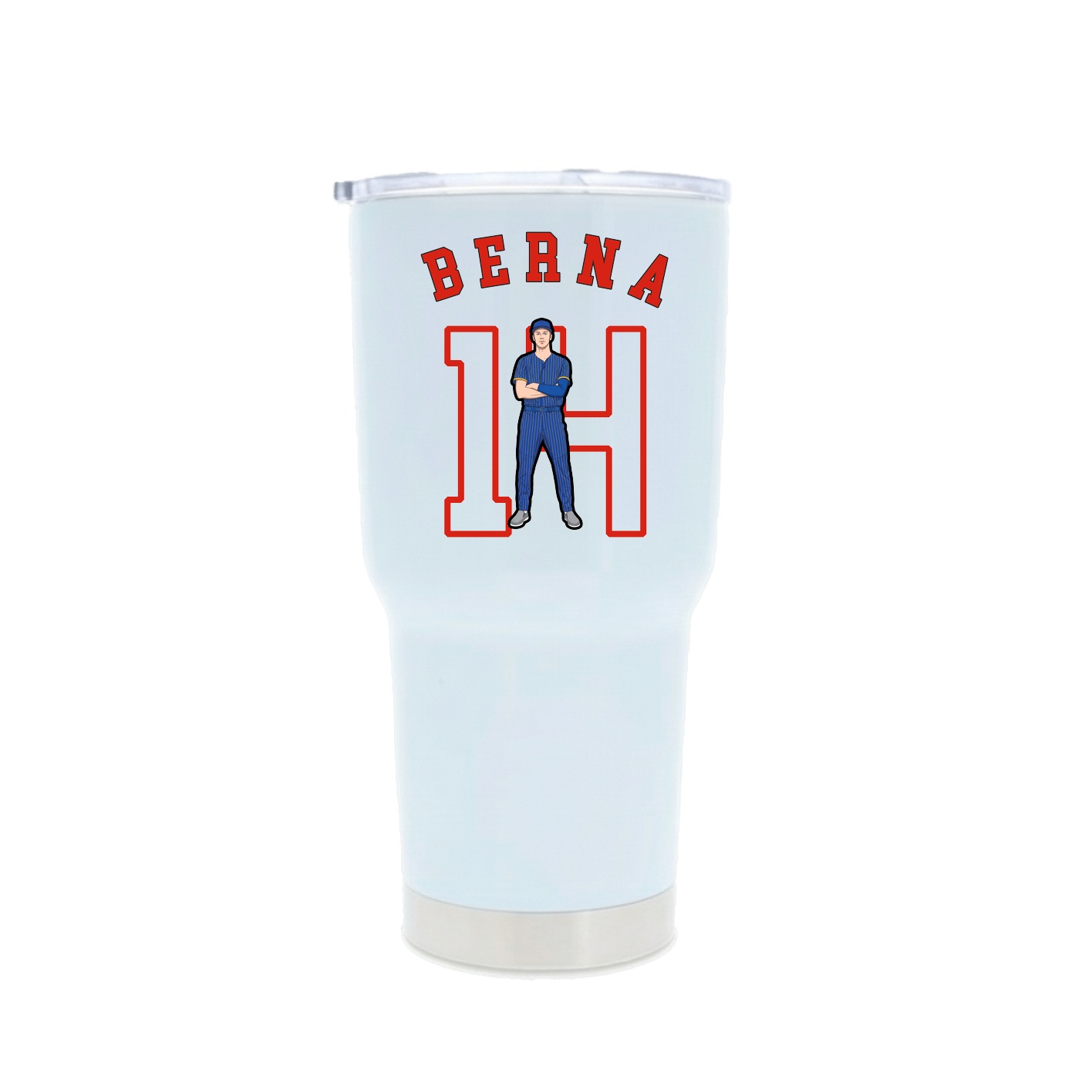 30oz Stainless Steel Tumbler — Shirsey Arch in White