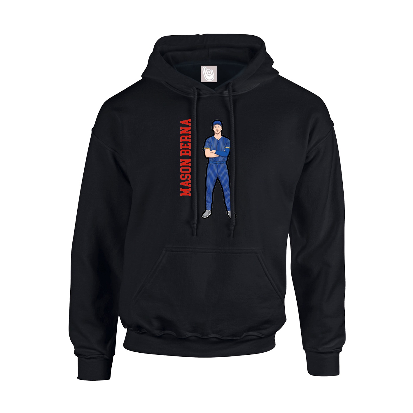 Youth Hoodie — Name Vertical in Black