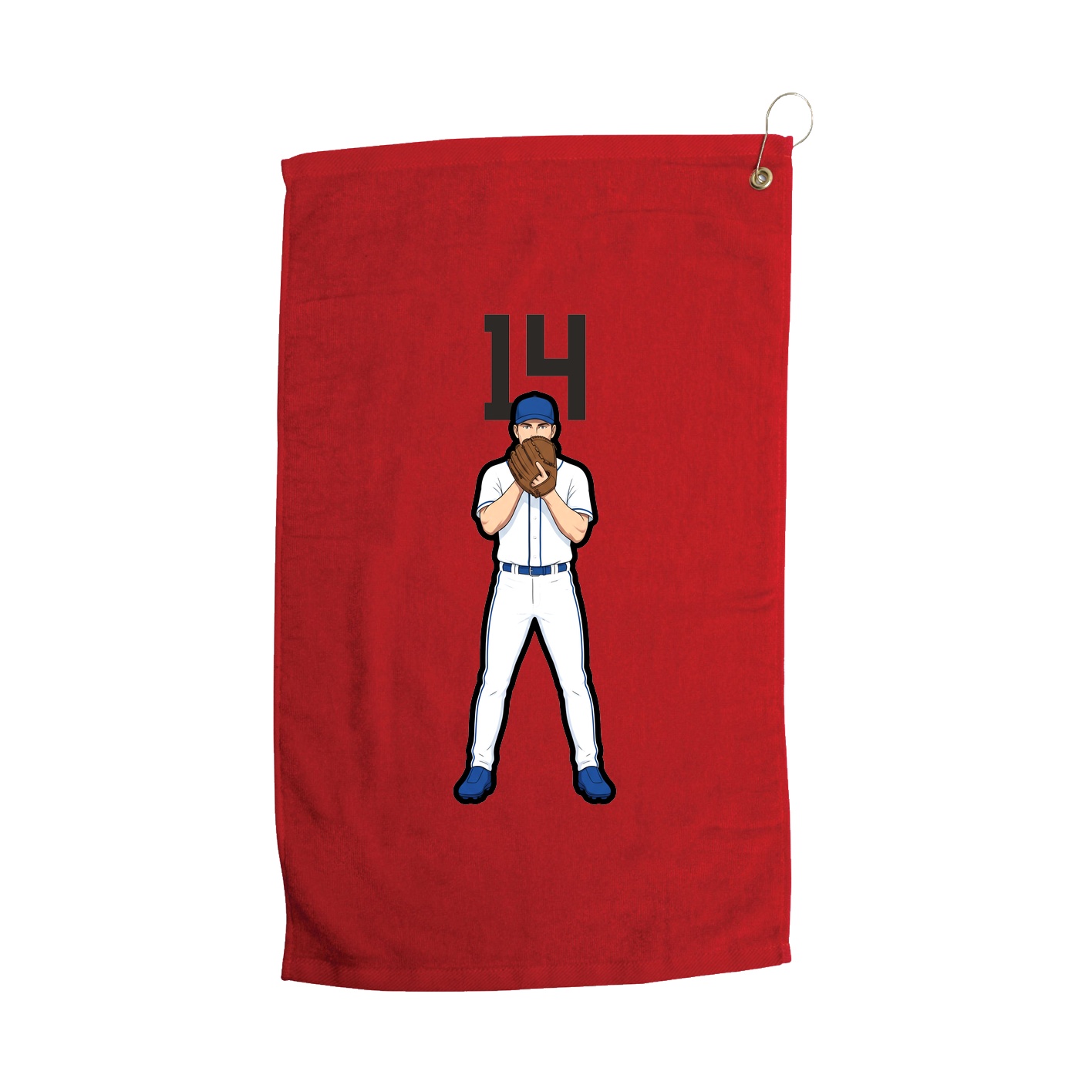 Golf Towel — Number Top in Red