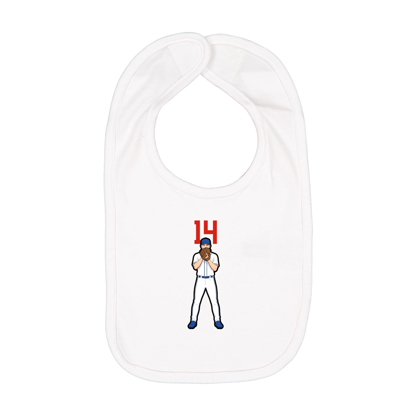 Infant Bib — Number Top in White