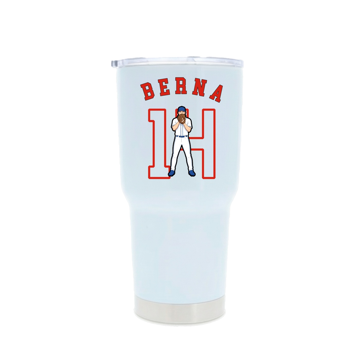 30oz Stainless Steel Tumbler — Shirsey Arch in White