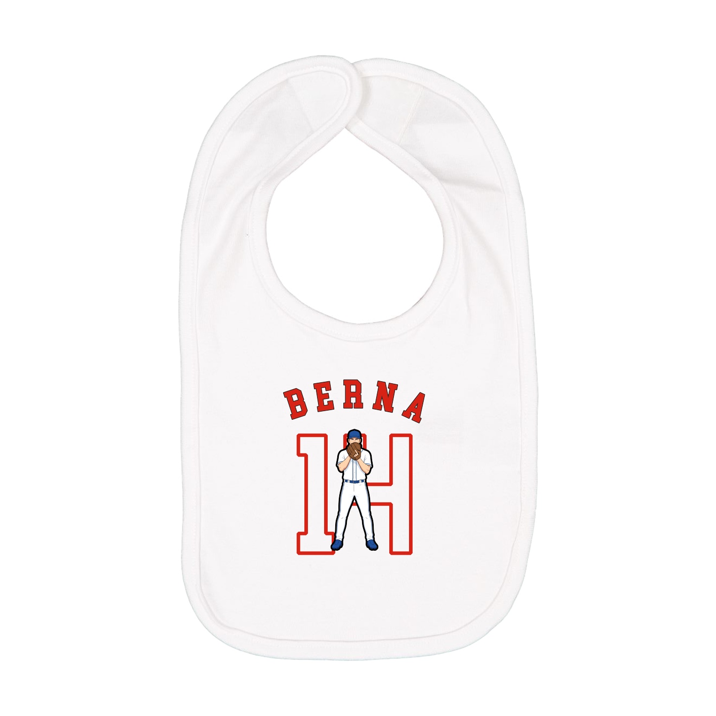 Infant Bib — Shirsey Arch in White