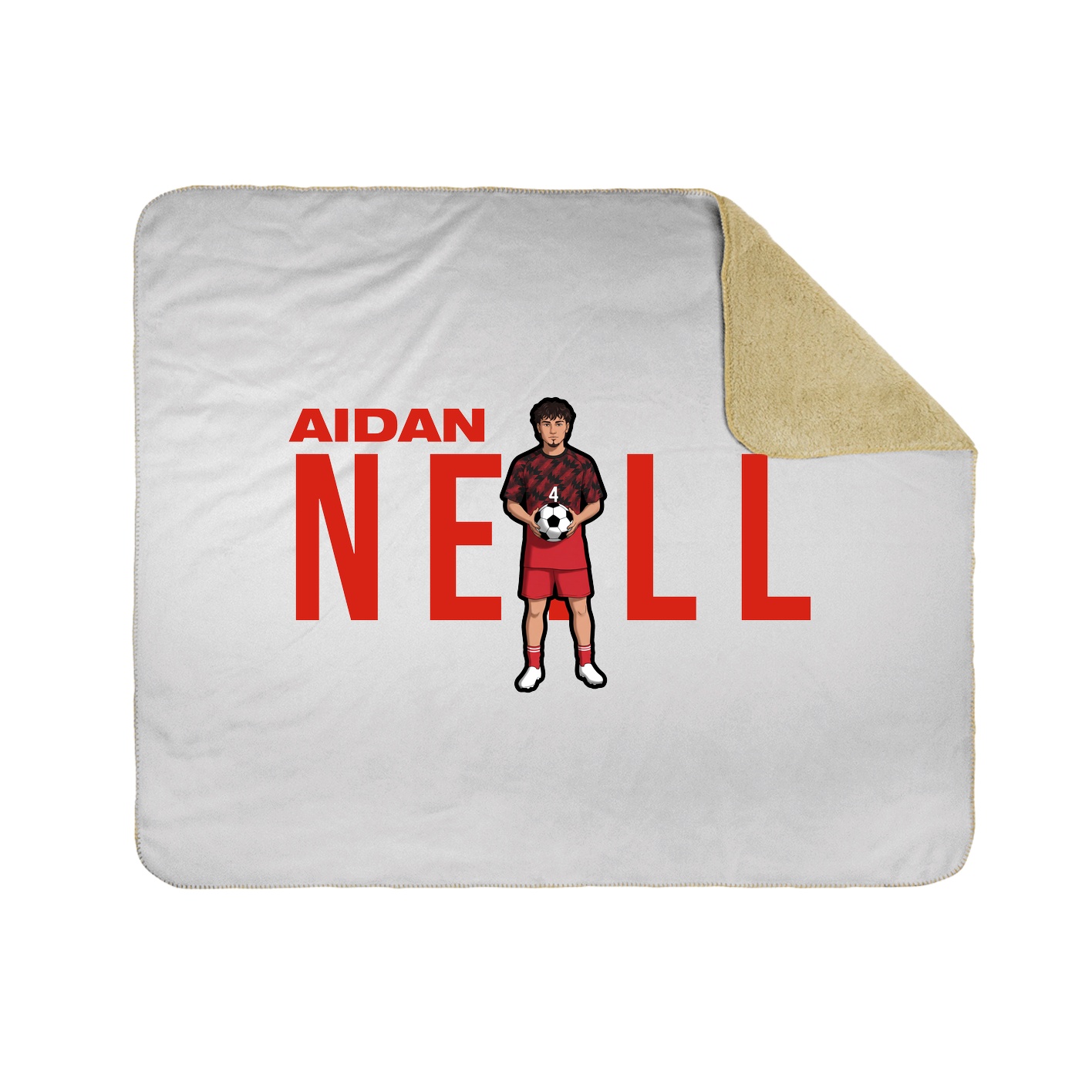 Throw Blanket — Player Name in White