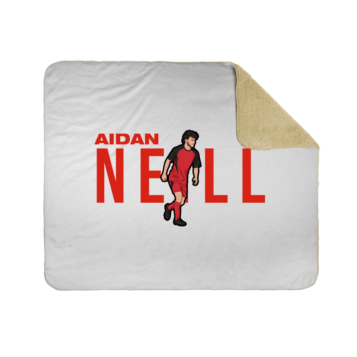Throw Blanket — Player Name in White