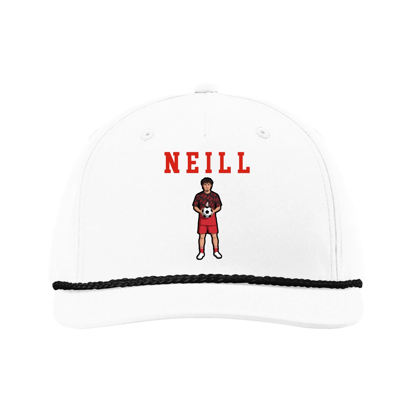 Five-Panel Classic Rope Cap — Shirsey in White