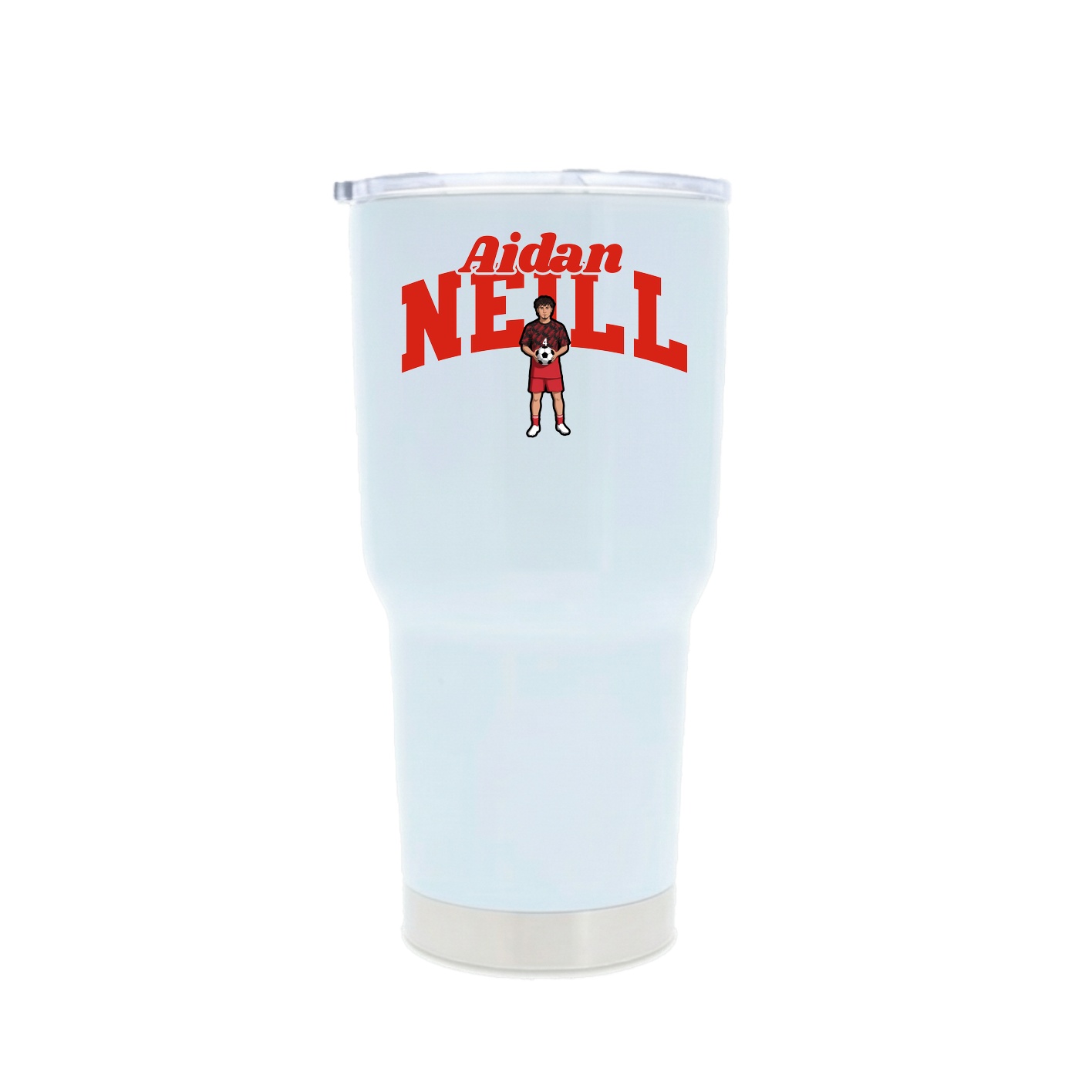 30oz Stainless Steel Tumbler — Signature Arch in White