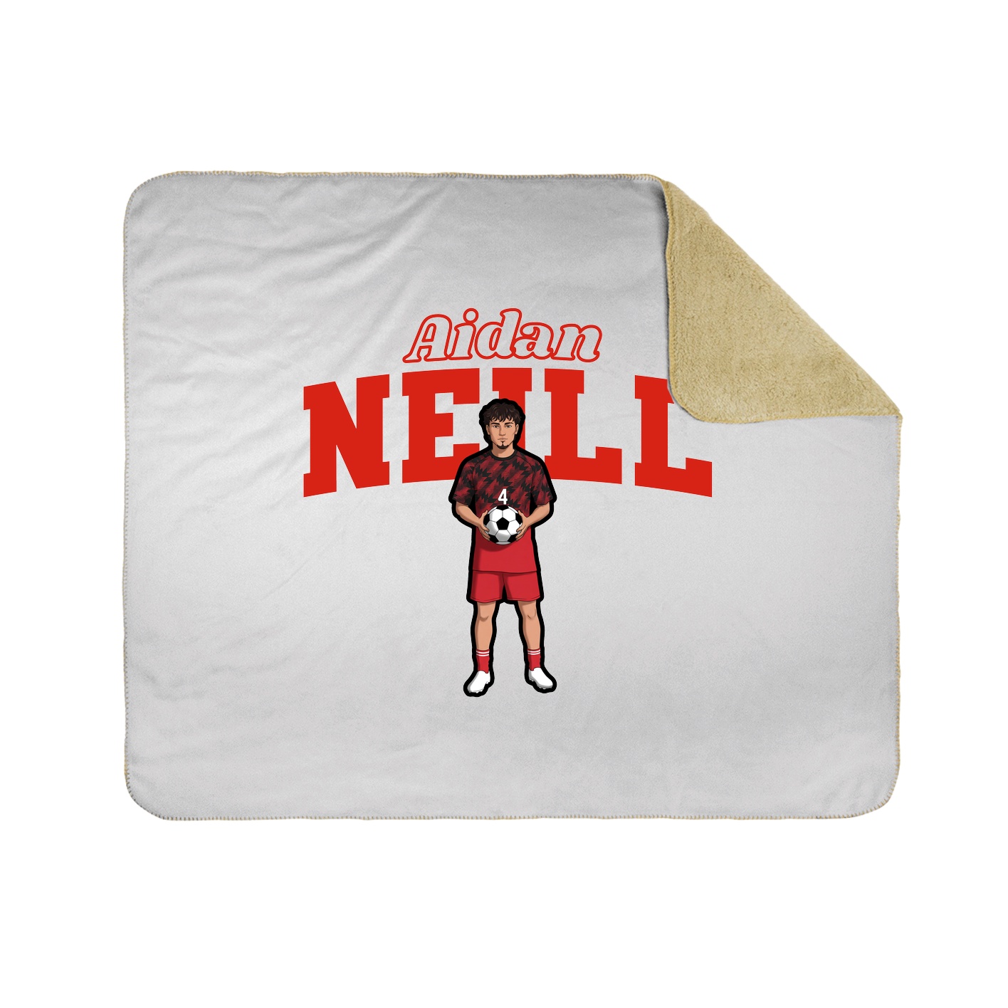 Throw Blanket — Name Arch in White
