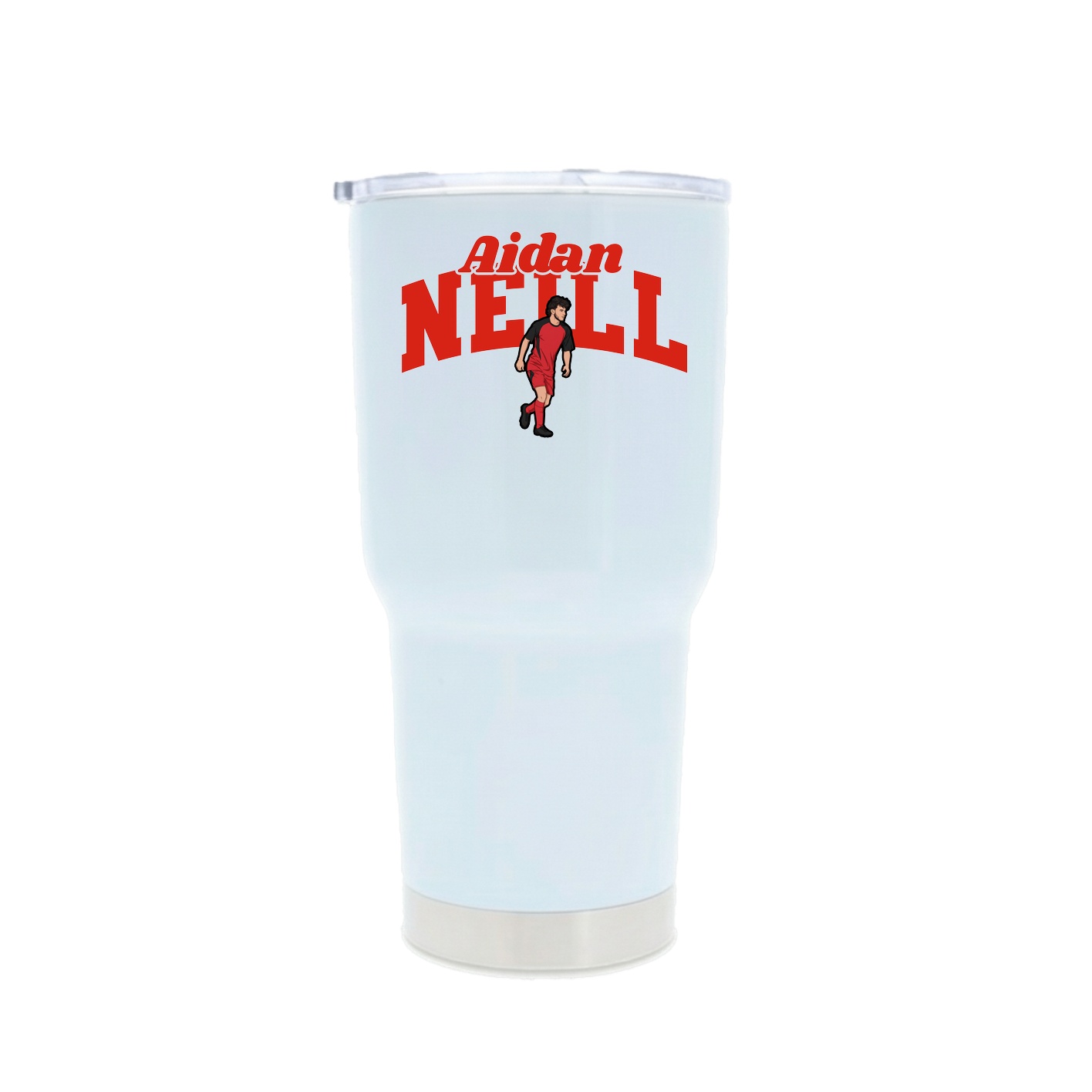 30oz Stainless Steel Tumbler — Signature Arch in White