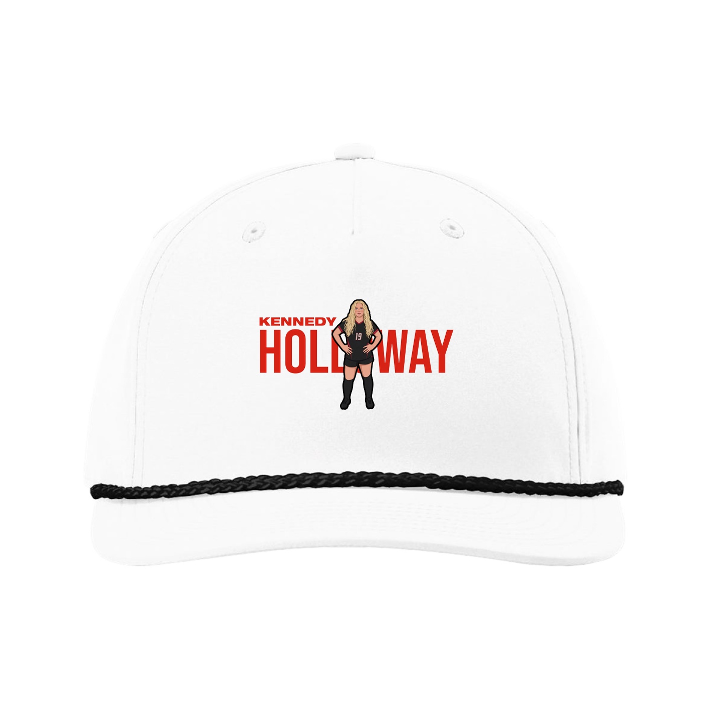 Five-Panel Classic Rope Cap — Player Name in White