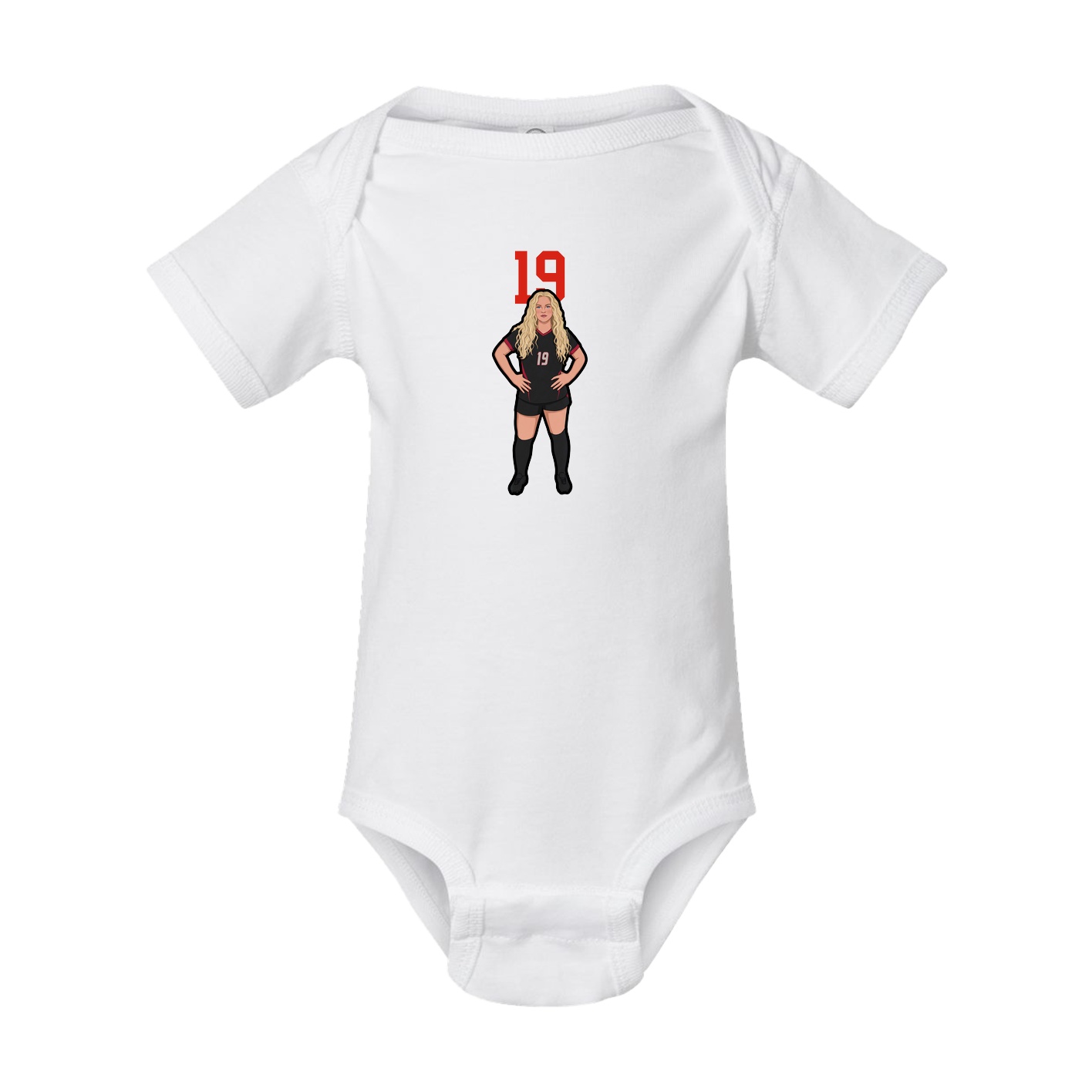 Baby Onesie — Number Top in White