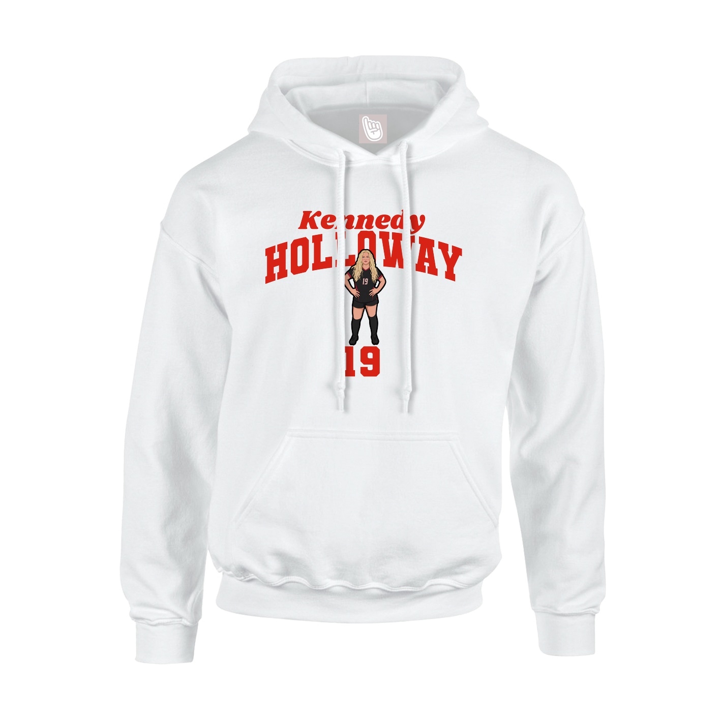 Youth Hoodie — Signature Arch in White