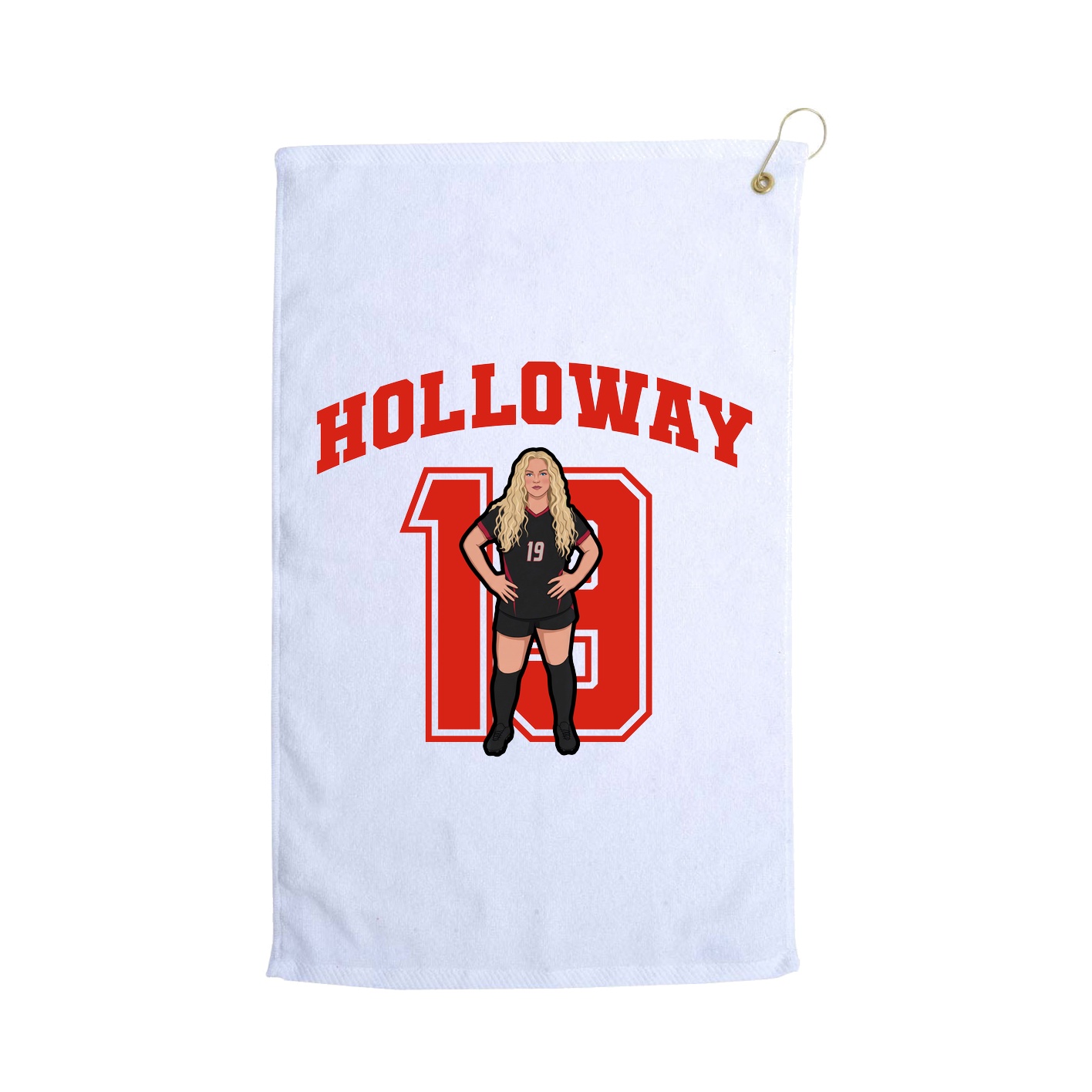 Golf Towel — Number in White