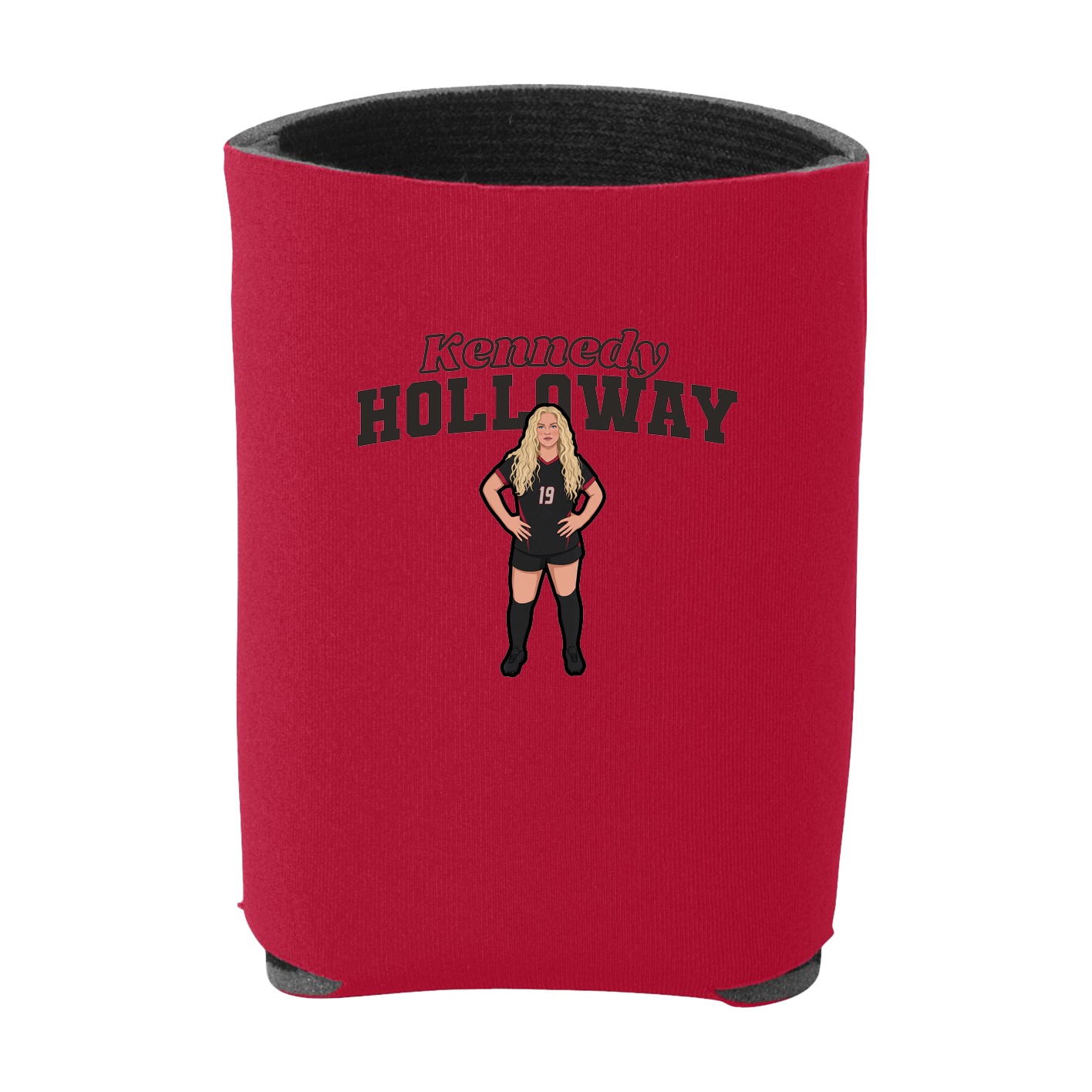 Can Holder — Name Arch in Red