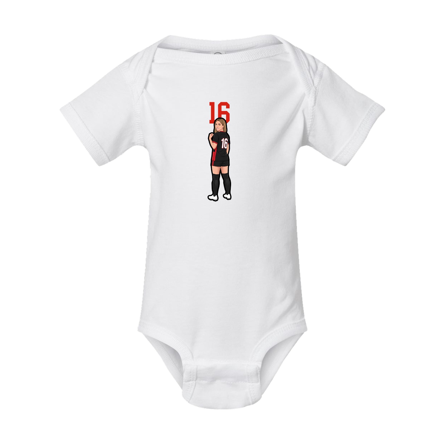 Baby Onesie — Number Top in White