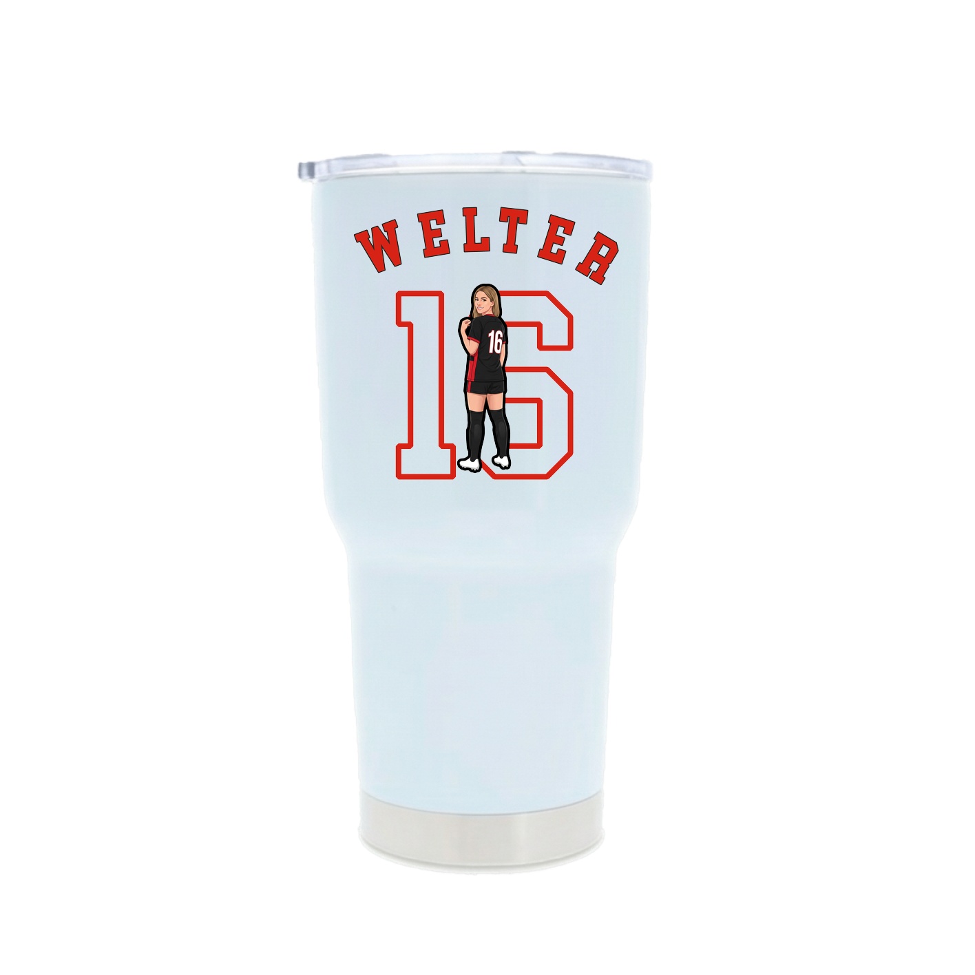 30oz Stainless Steel Tumbler — Shirsey Arch in White