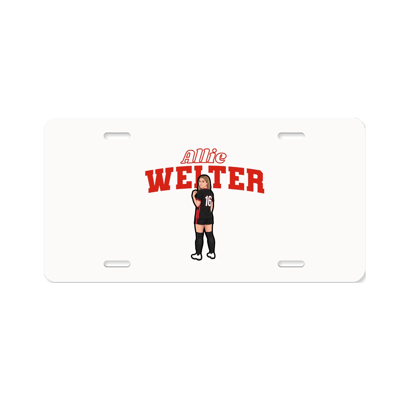 License Plate — Name Arch in Classic