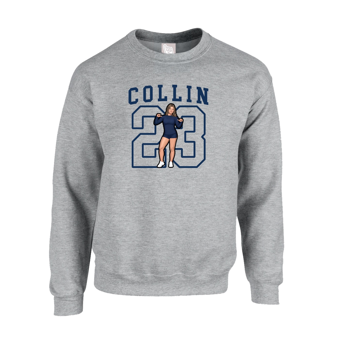 Fleece Crew — Shirsey in Grey