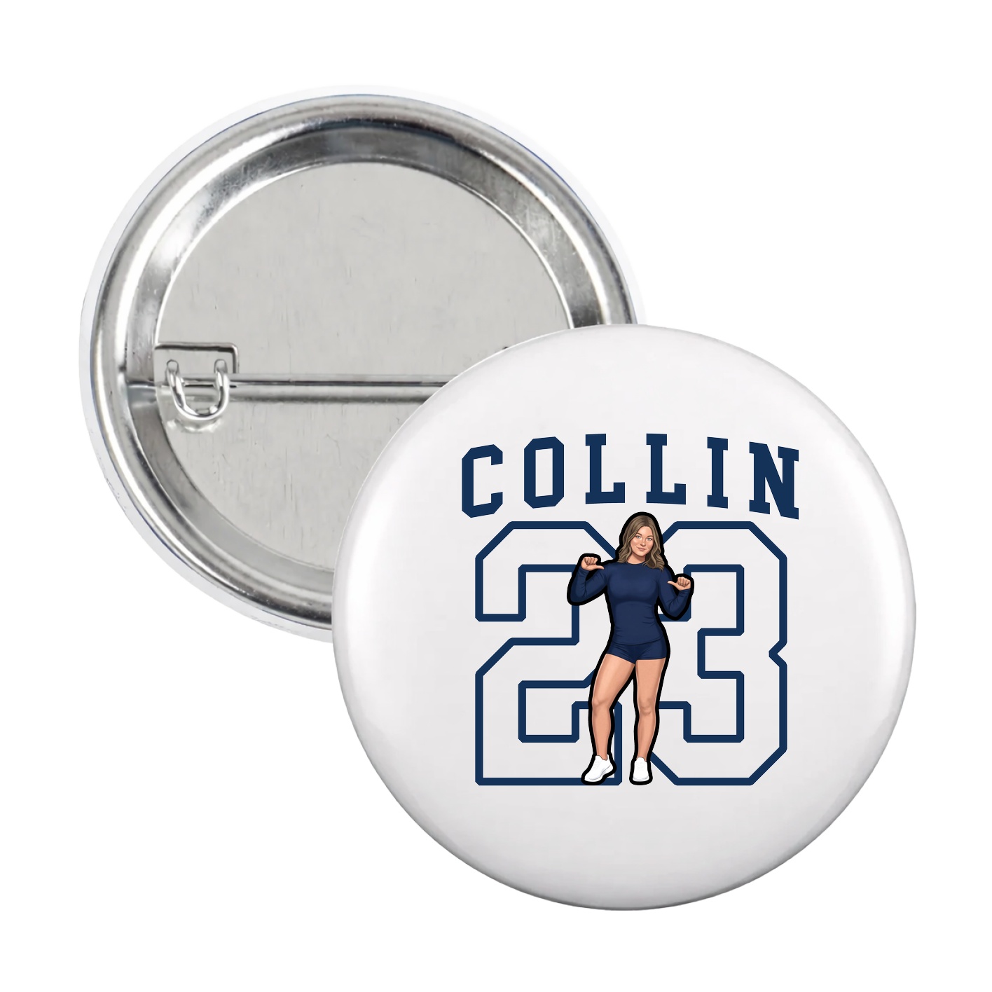 Game Day Button — Shirsey in White