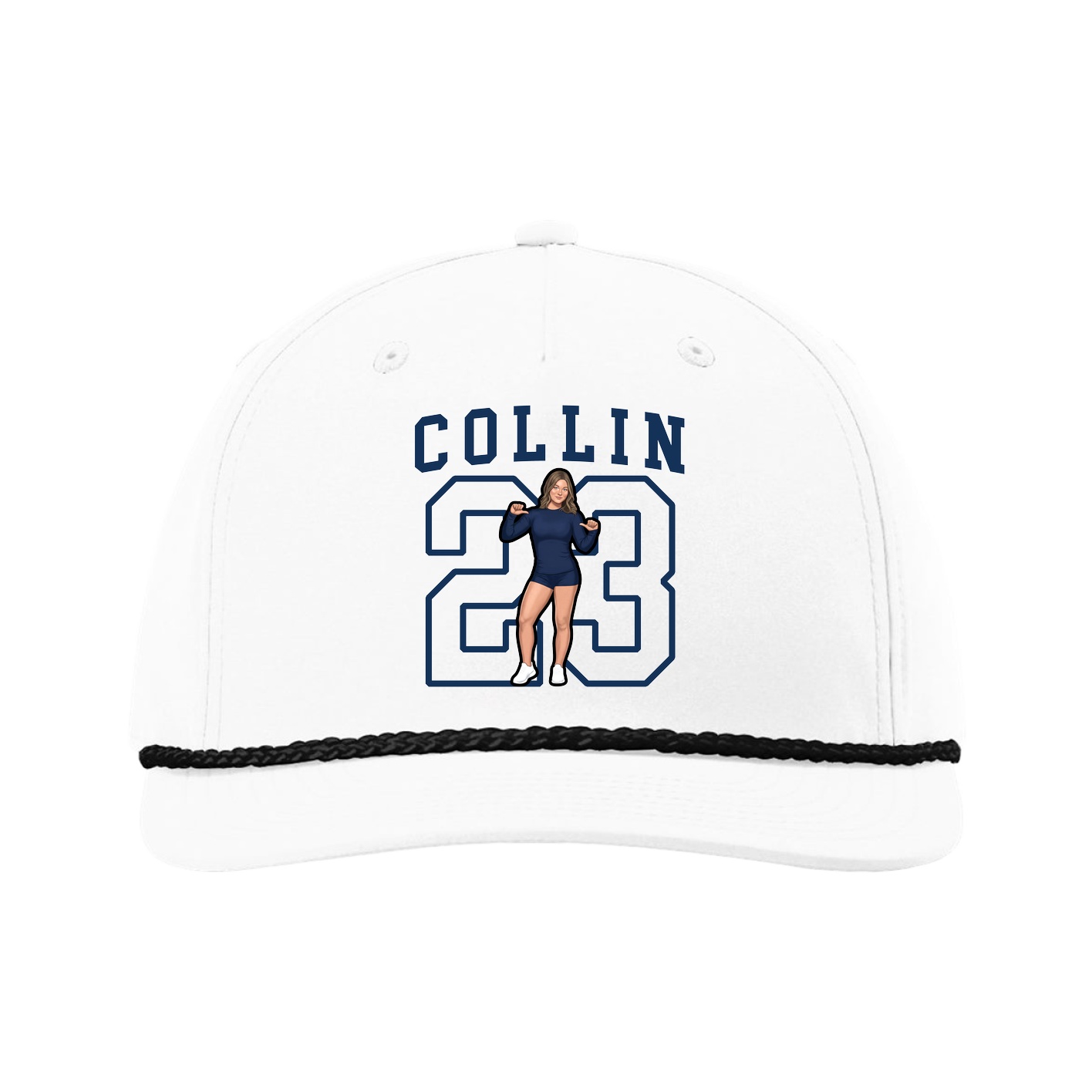 Five-Panel Classic Rope Cap — Shirsey in White