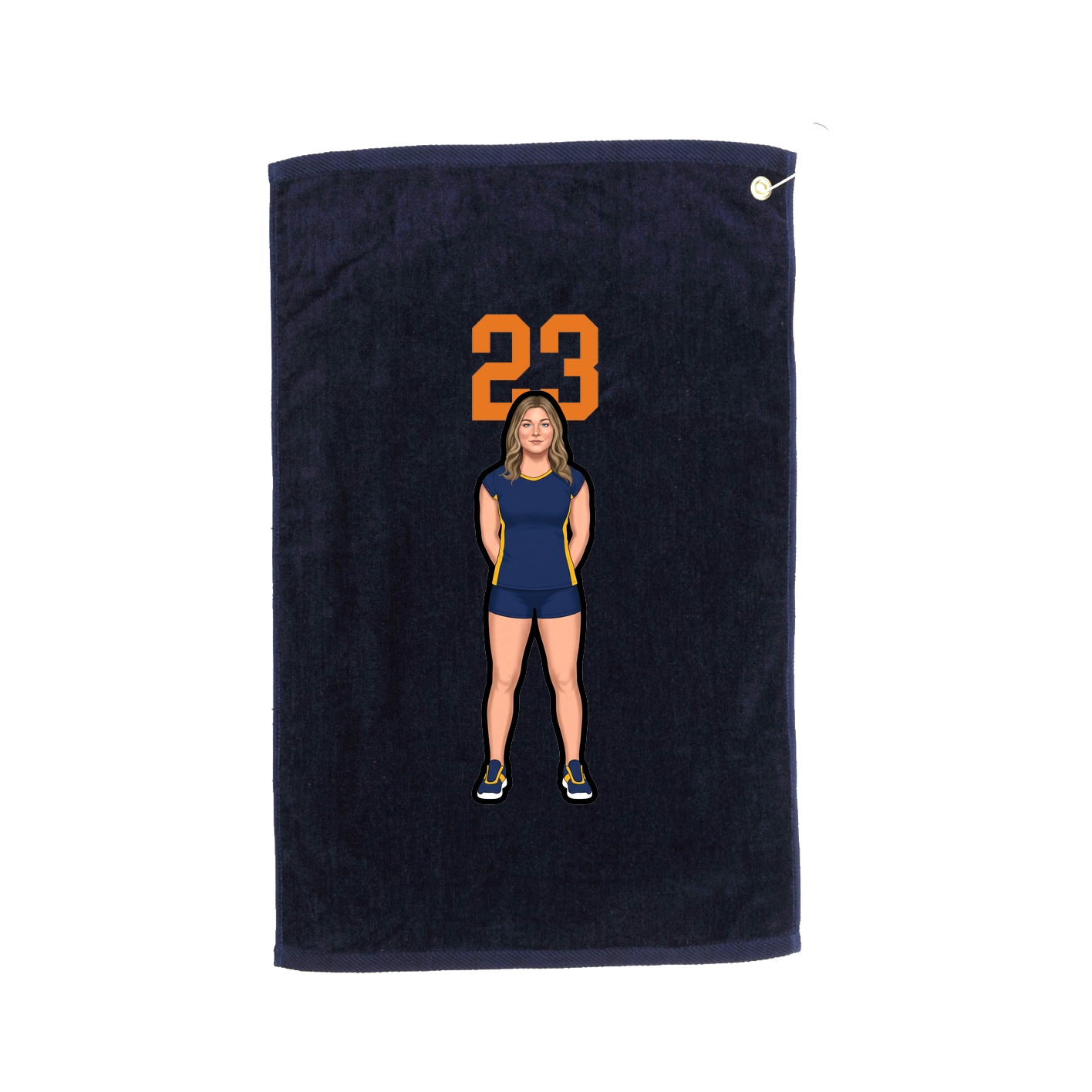 Golf Towel — Number Top in Navy