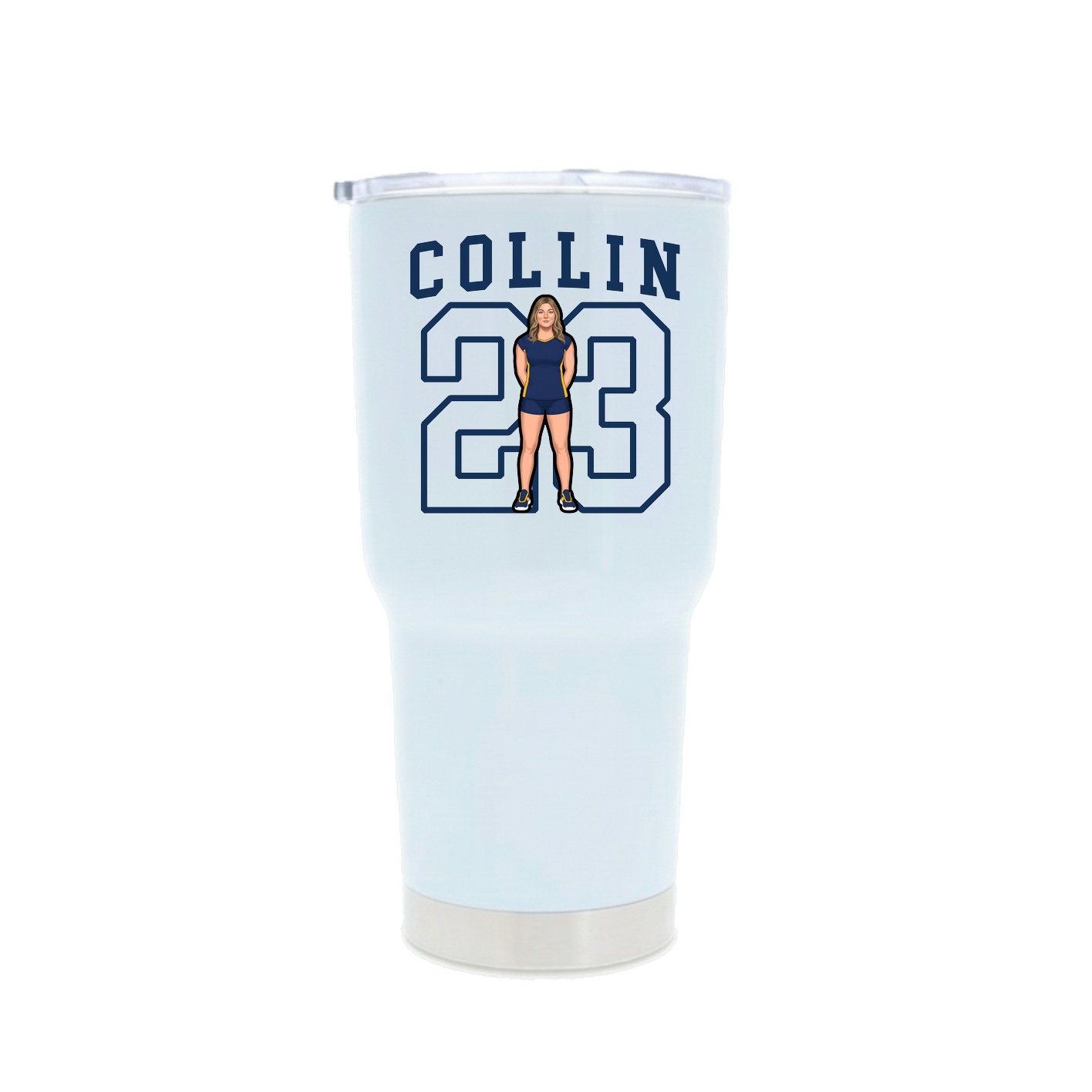 30oz Stainless Steel Tumbler — Shirsey in White