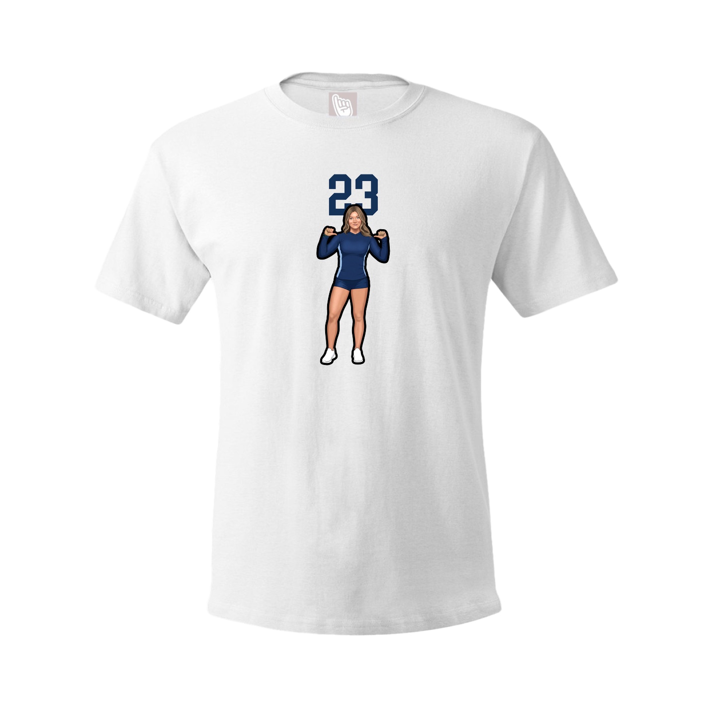 Youth Tee — Number Top in White