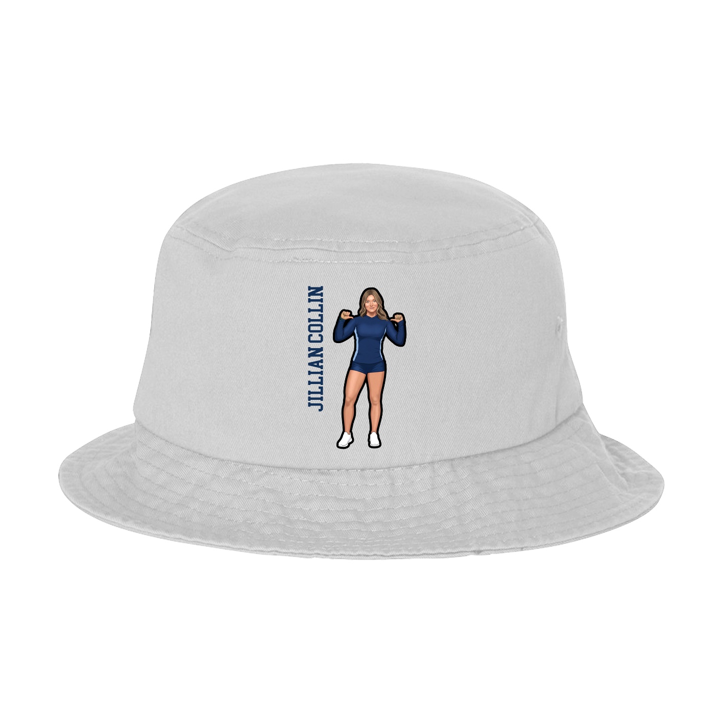 Bucket Cap — Name Vertical in White