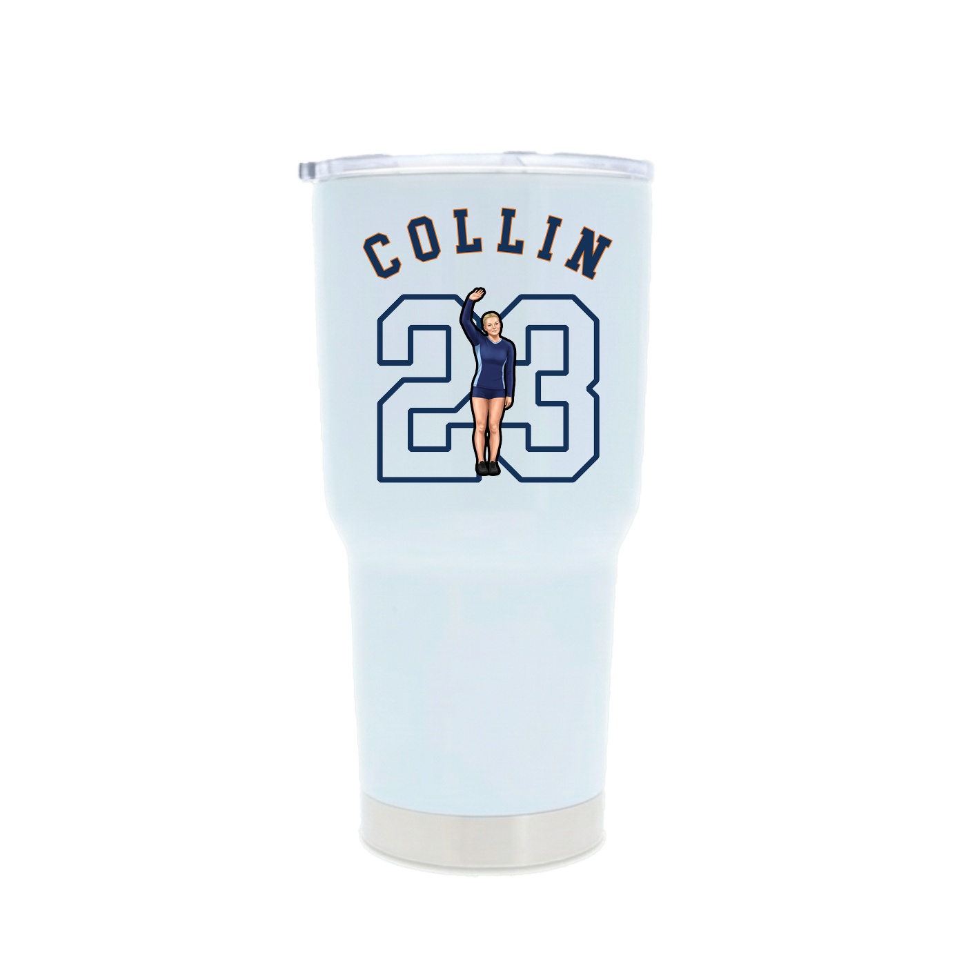 30oz Stainless Steel Tumbler — Shirsey Arch in White