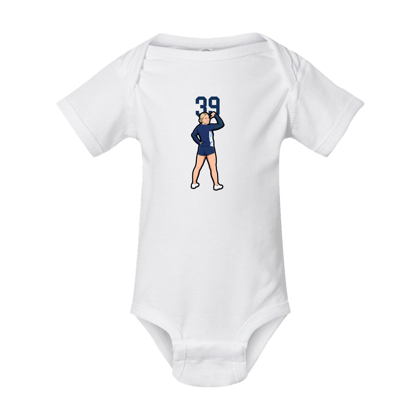 Baby Onesie — Number Top in White
