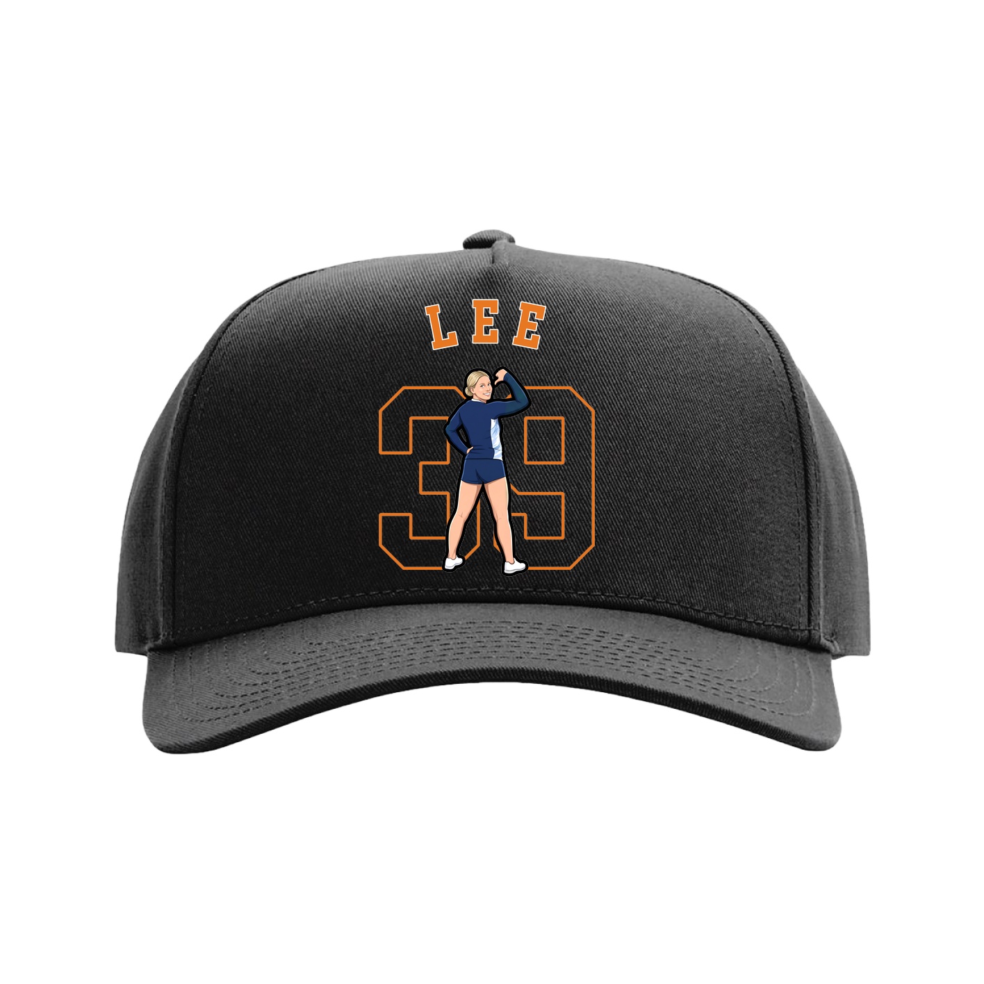 Full Fabric Five-Panel Champ Cap — Shirsey Arch in Black