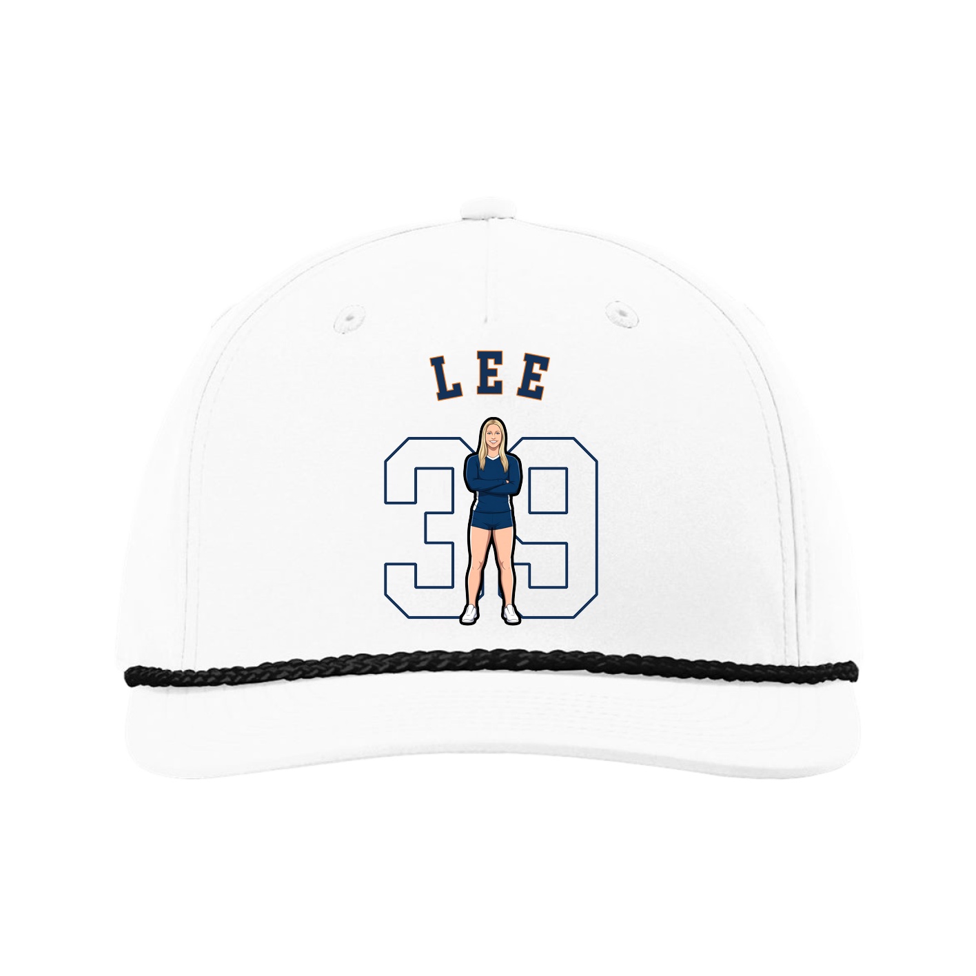 Five-Panel Classic Rope Cap — Shirsey Arch in White