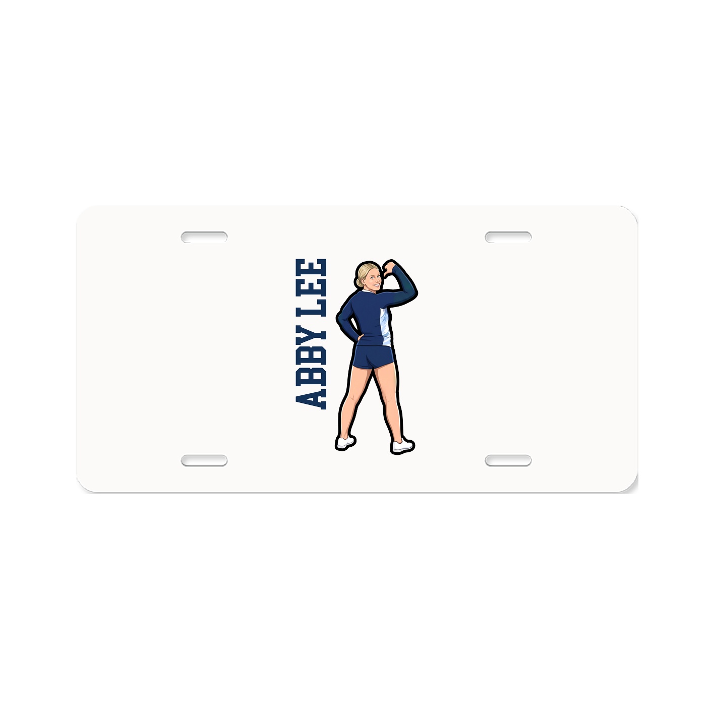 License Plate — Name Vertical in Classic