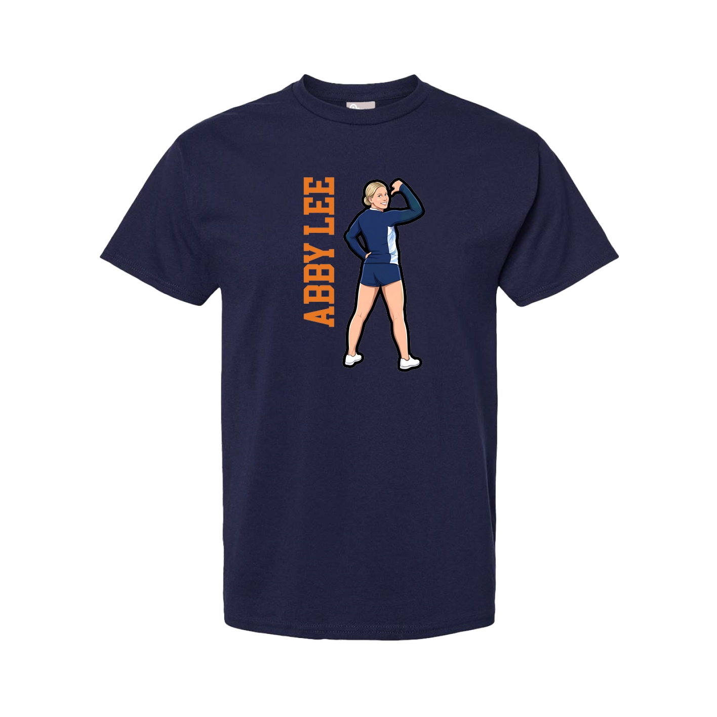 Youth Tee — Name Vertical in Navy