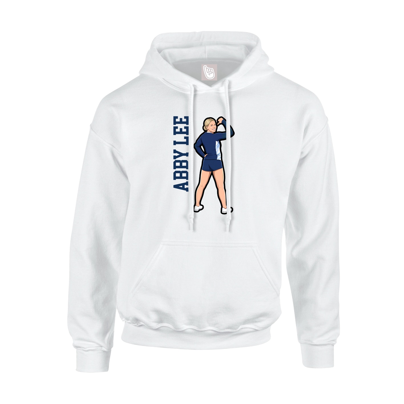 Hoodie — Name Vertical in White