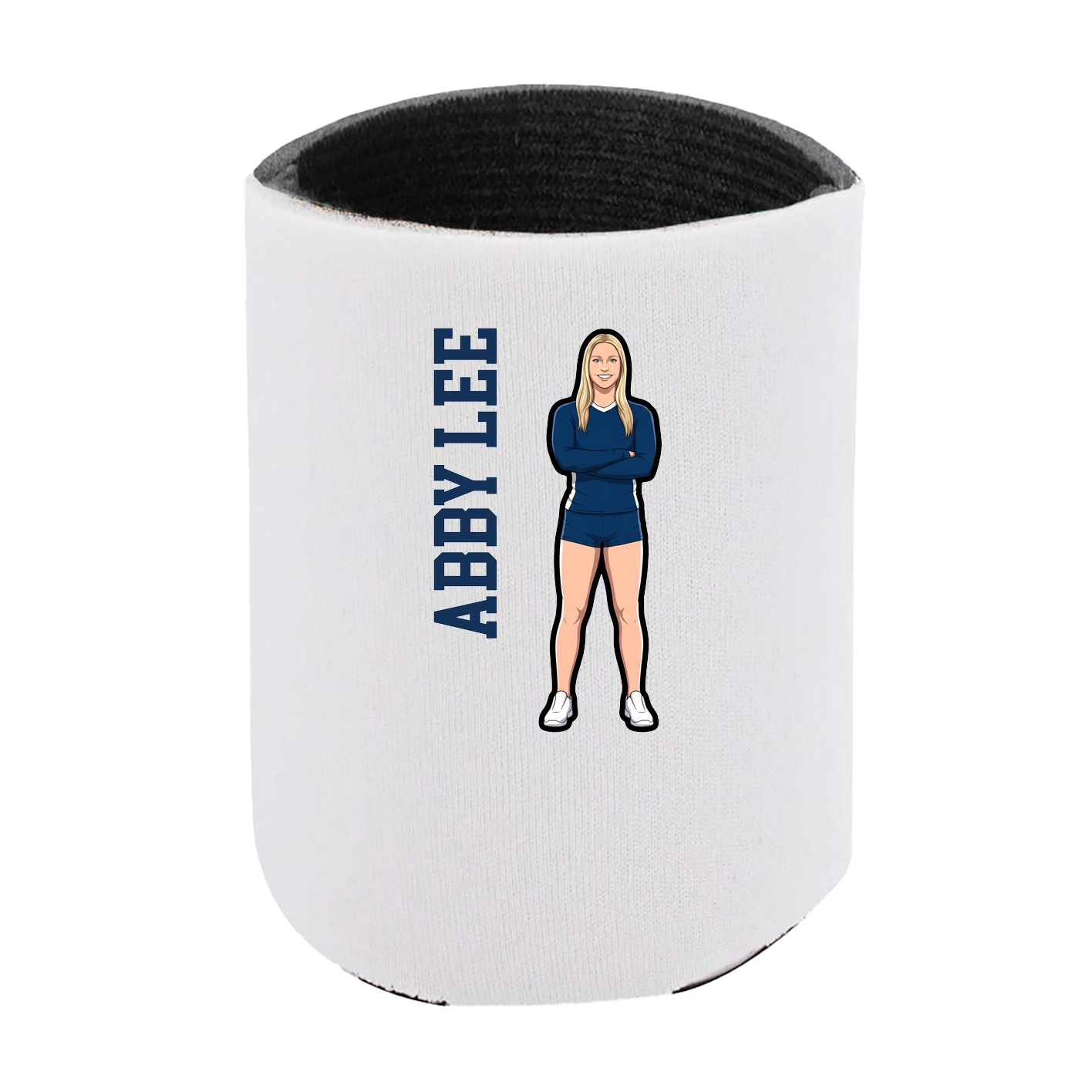 Can Holder — Name Vertical in White