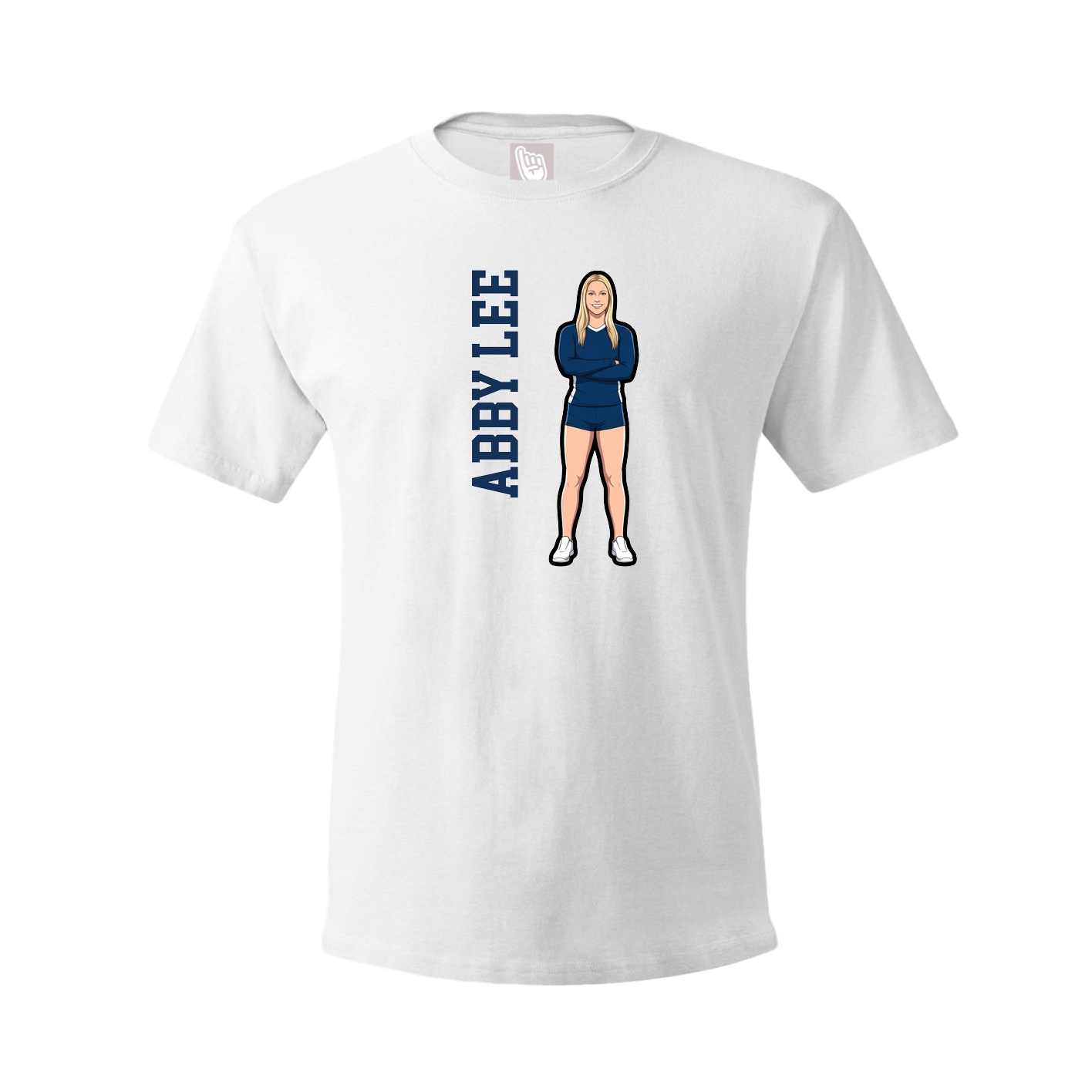 Youth Tee — Name Vertical in White
