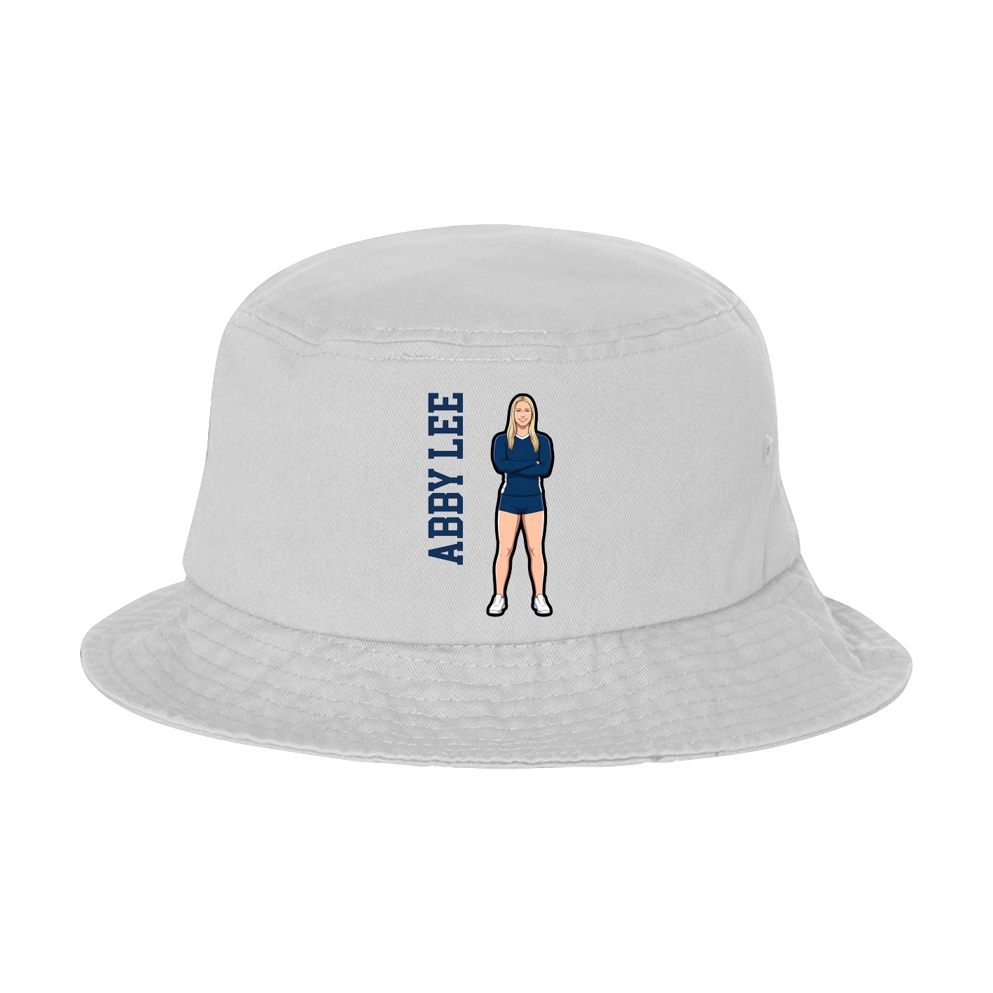 Bucket Cap — Name Vertical in White