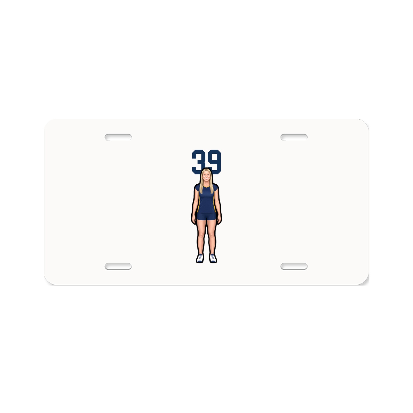 License Plate — Number Top in Classic