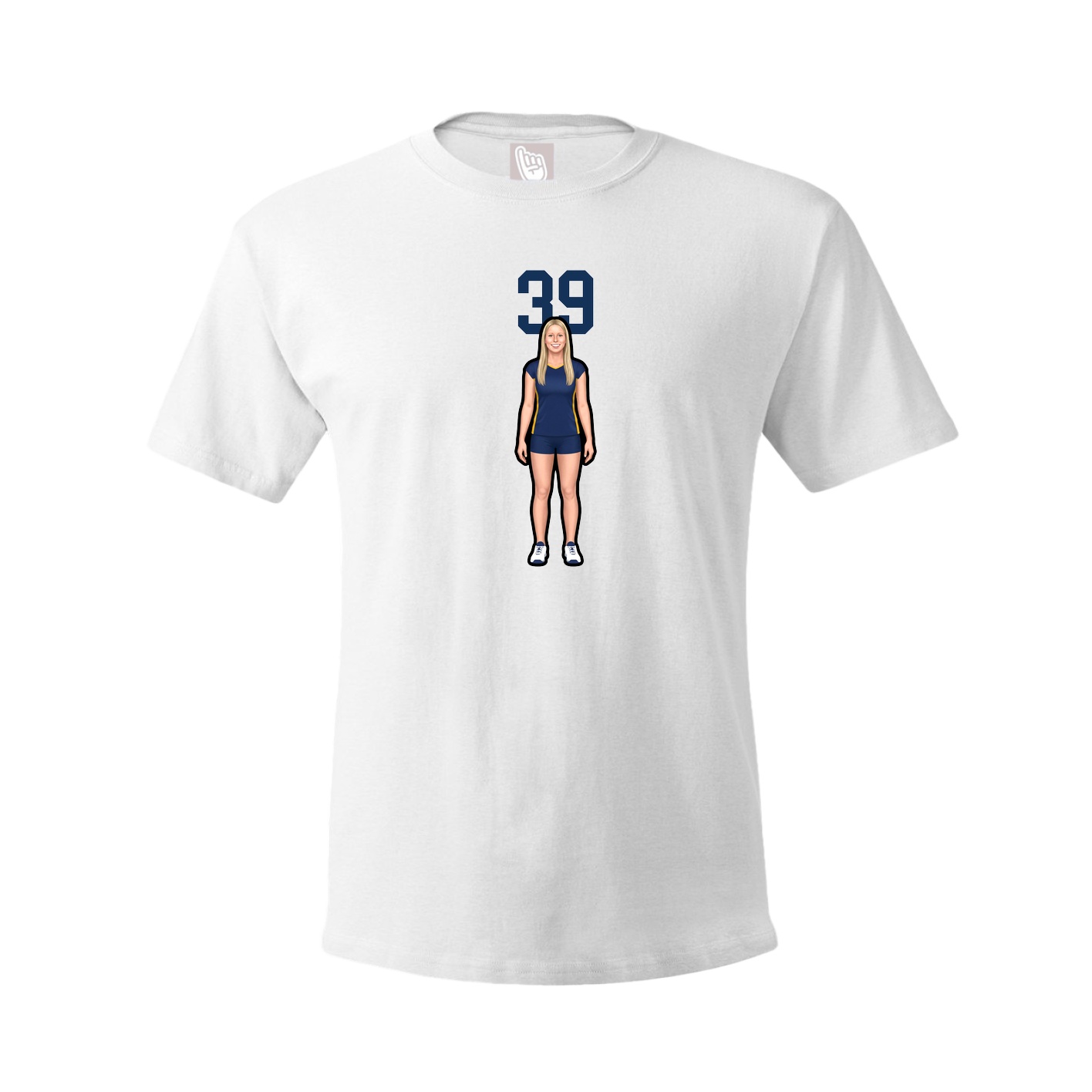 Tee — Number Top in White