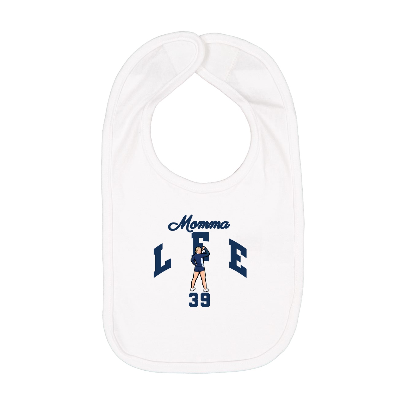 Infant Bib — Mothers Day Arch in White