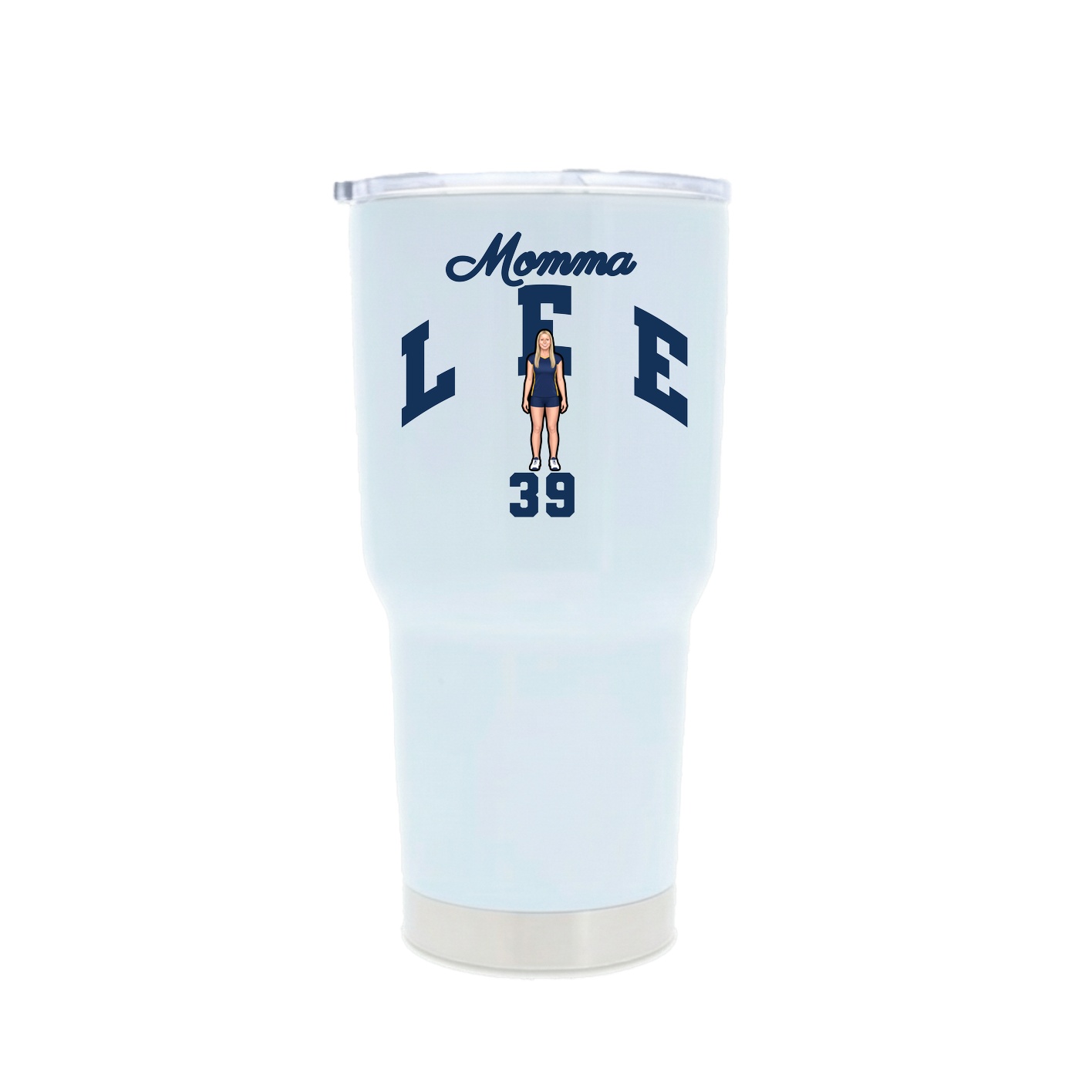 30oz Stainless Steel Tumbler — Mothers Day Arch in White