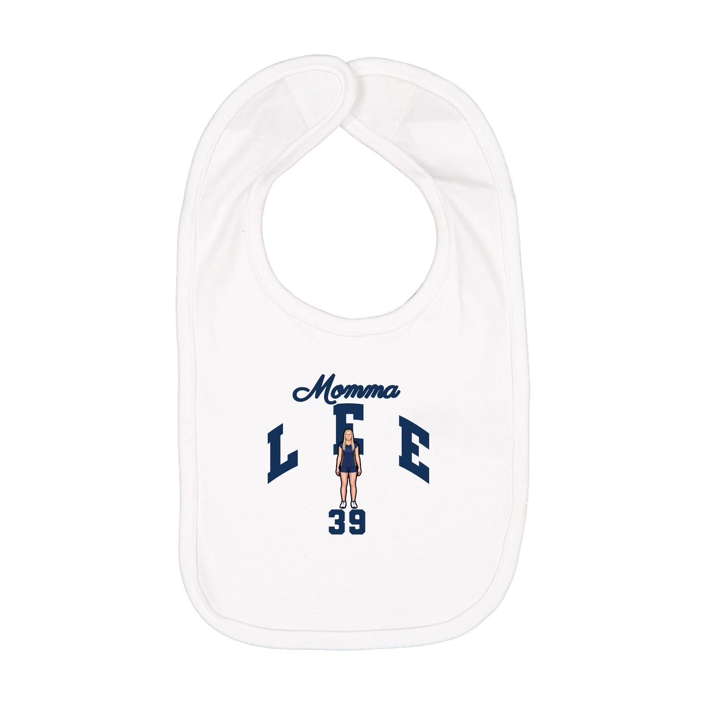 Infant Bib — Mothers Day Arch in White